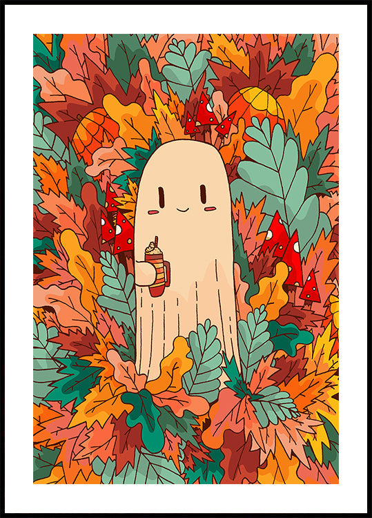 Póster Um fantasma e café
