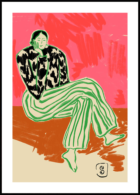Retrato de mulher calma
