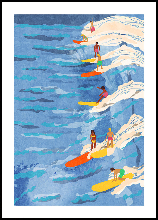 Póster surf refrigerado