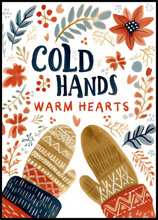 Pôster mágico de luvas aconchegantes