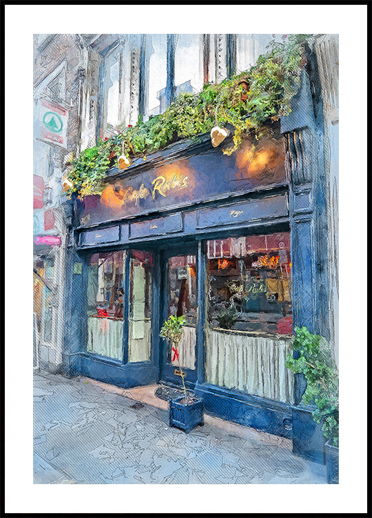 Arte em aquarela da cidade de Dublin Irlanda (10)