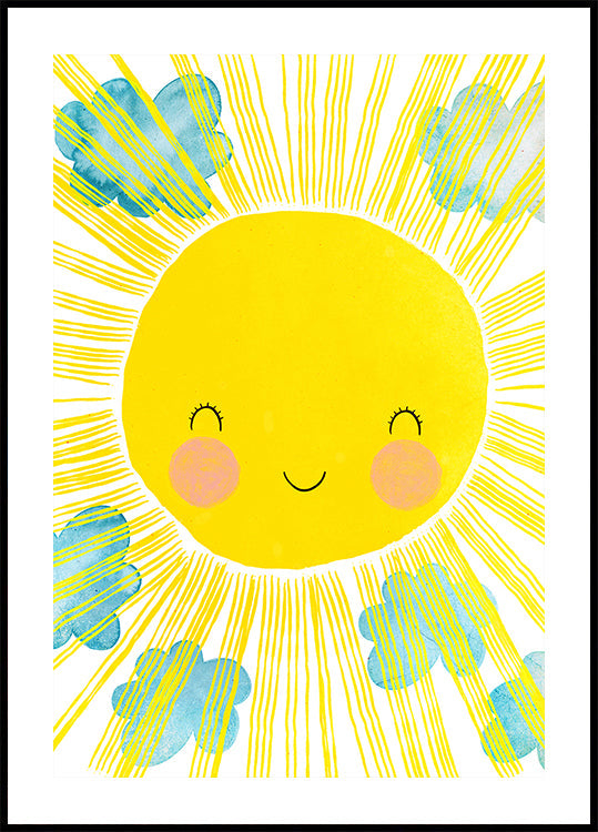 Póster Felicidade do Sorriso Ensolarado