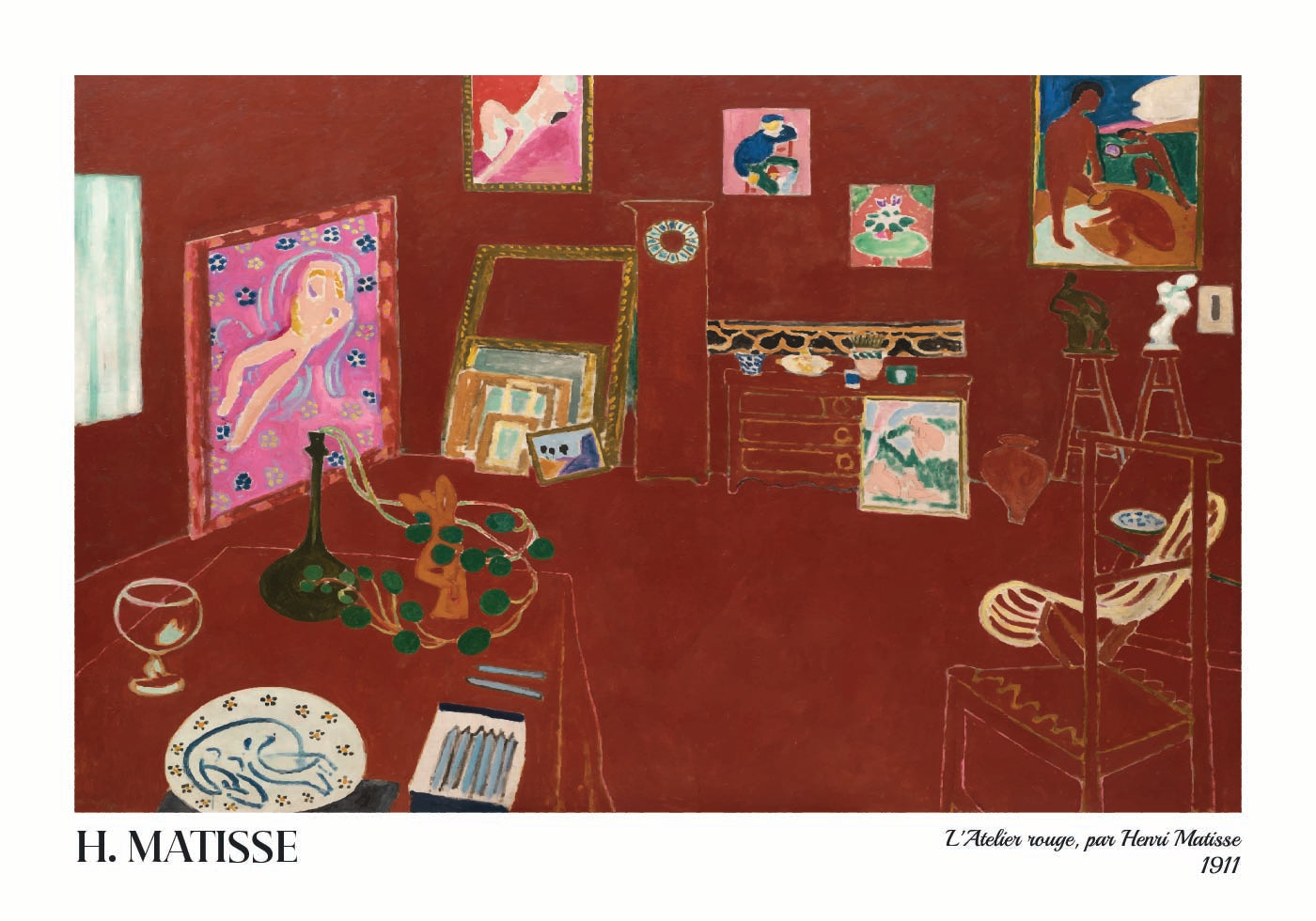 Póster O estúdio vermelho por Henri Matisse