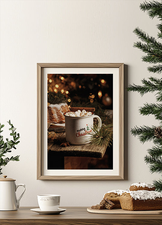 Cartaz de Chocolate Quente com Marshmallows