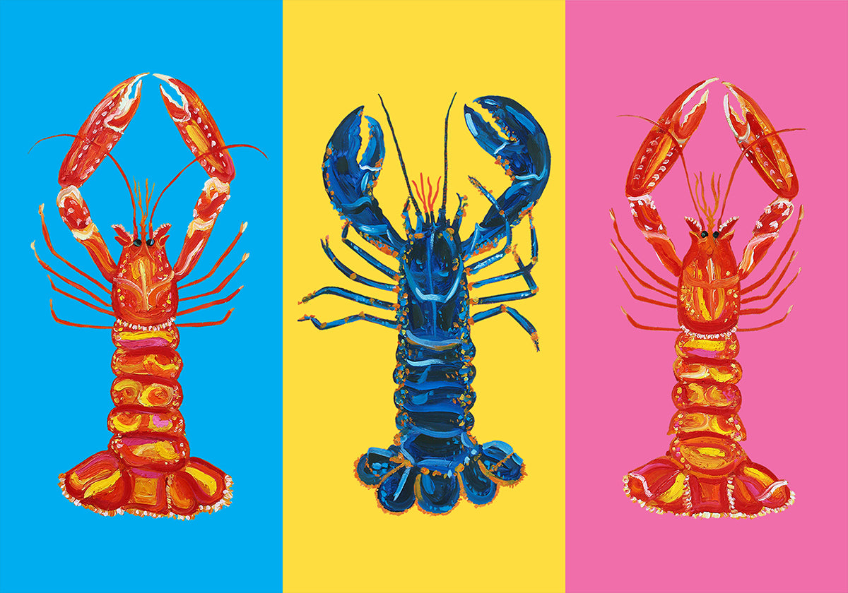 Pôster Pop art de Langoustines de lagosta