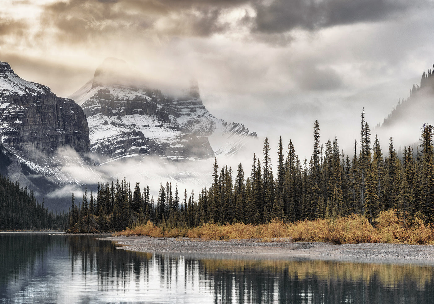 Cartaz do Lago Maligne 