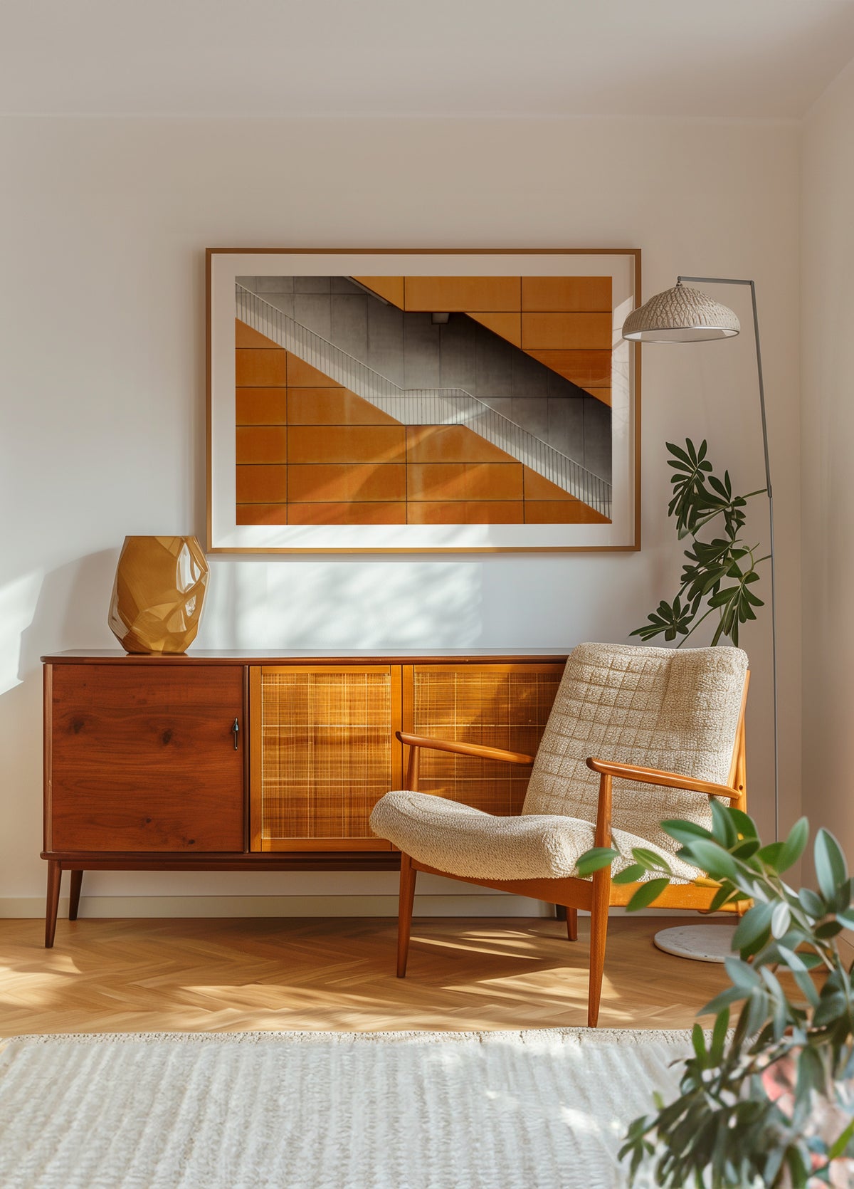 Escada Diagonal Laranja