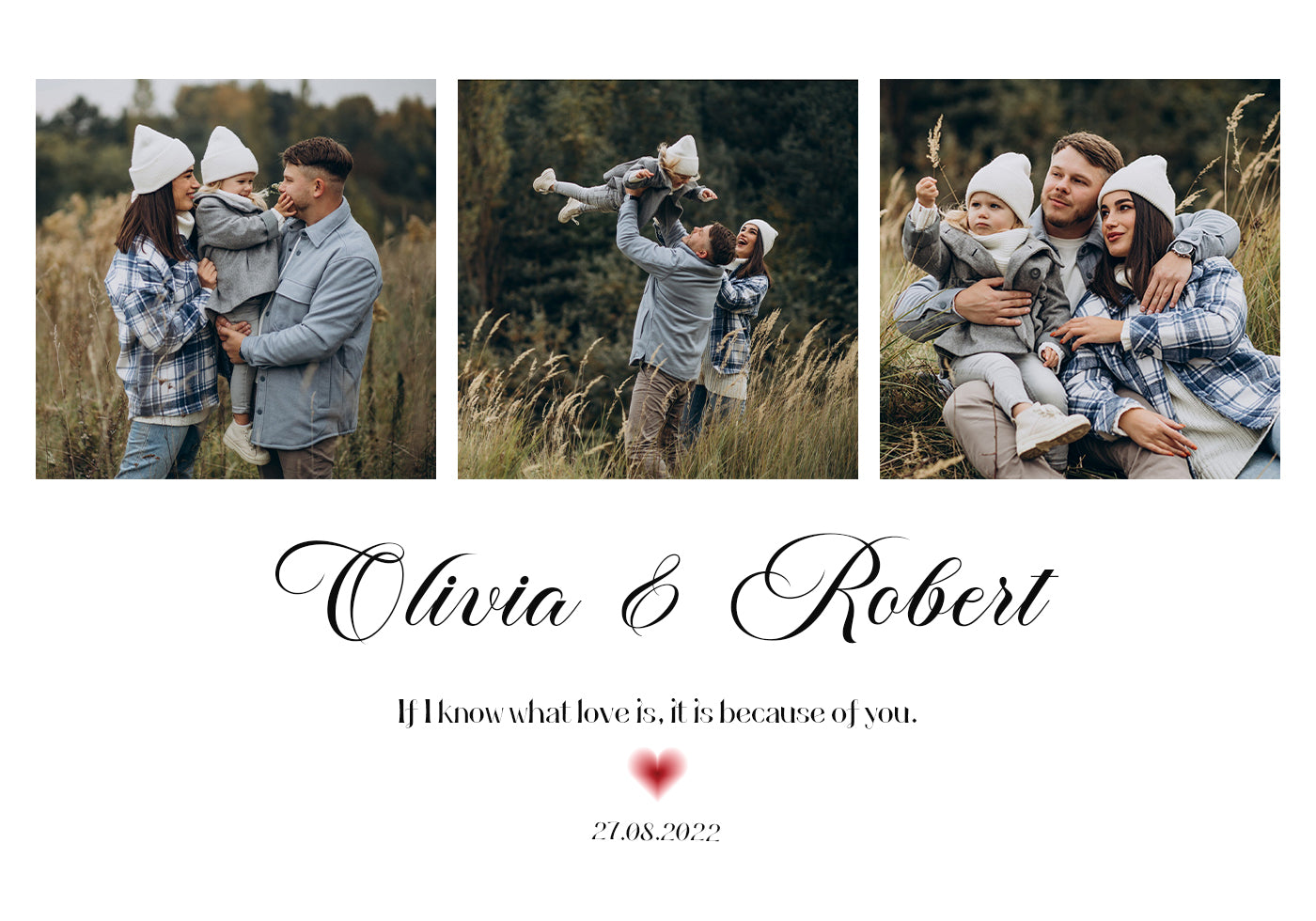 Póster Nossa colagem de fotos de família de amor