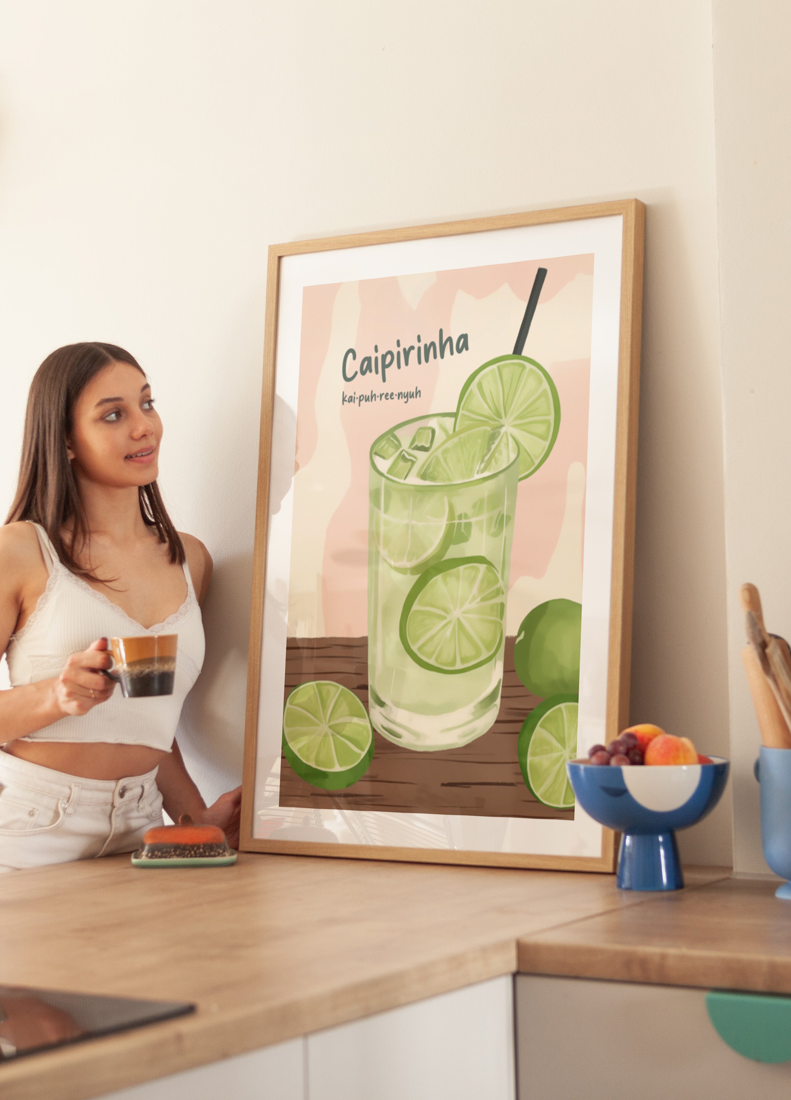 Caipirinha refrescante de limão