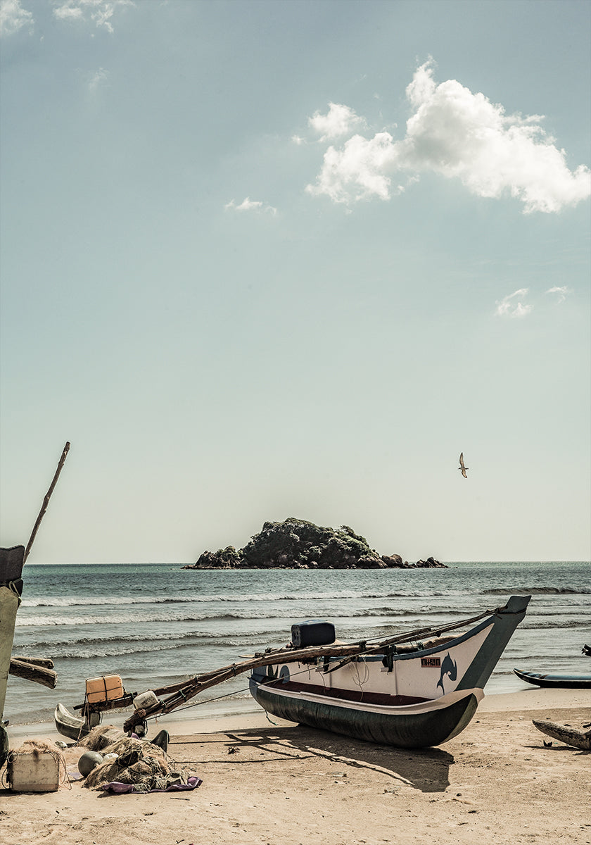 Póster da serenidade à beira-mar