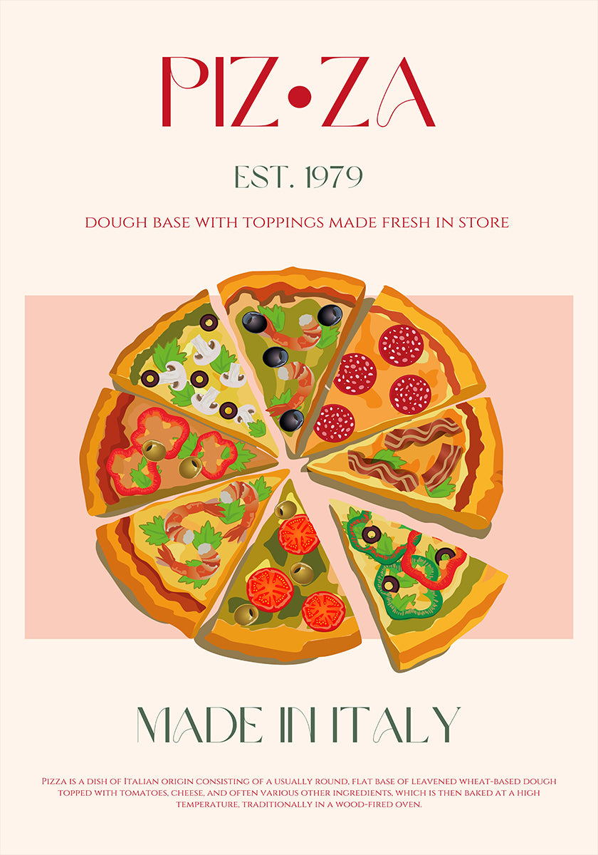 Póster Fatias de Itália