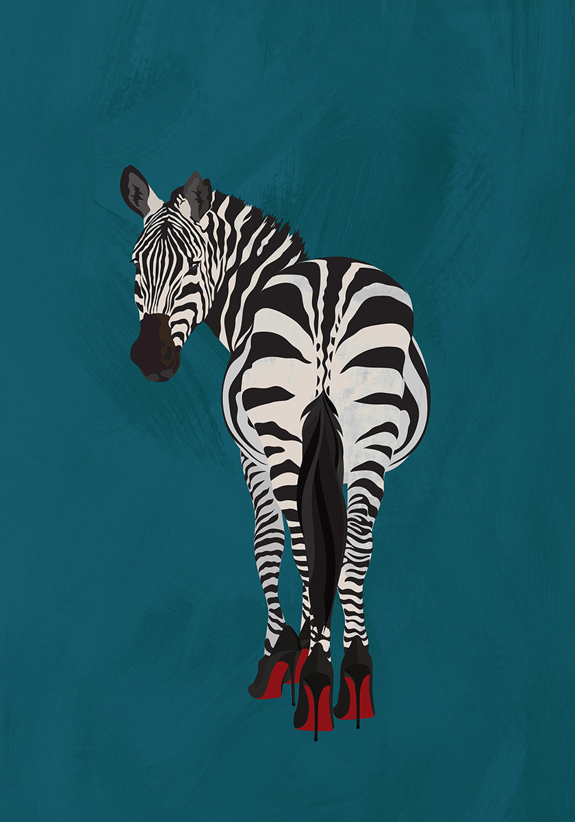 Póster Zebra heels