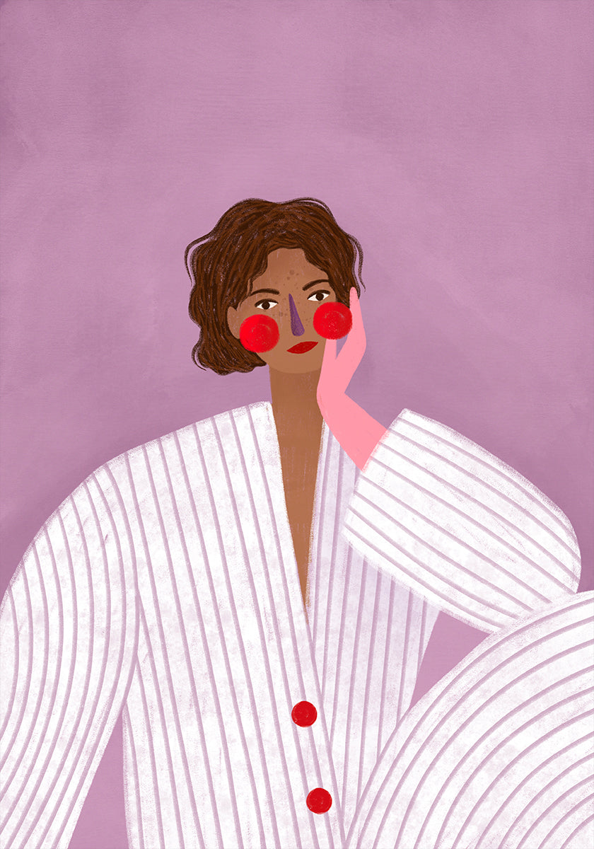 Pôster A Mulher com a Luva Rosa