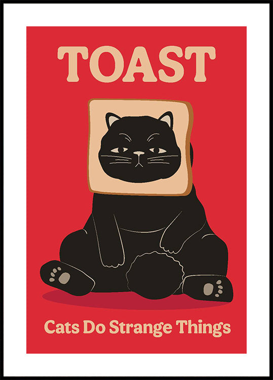 Toast Cat Plakat - Posterbox.dk