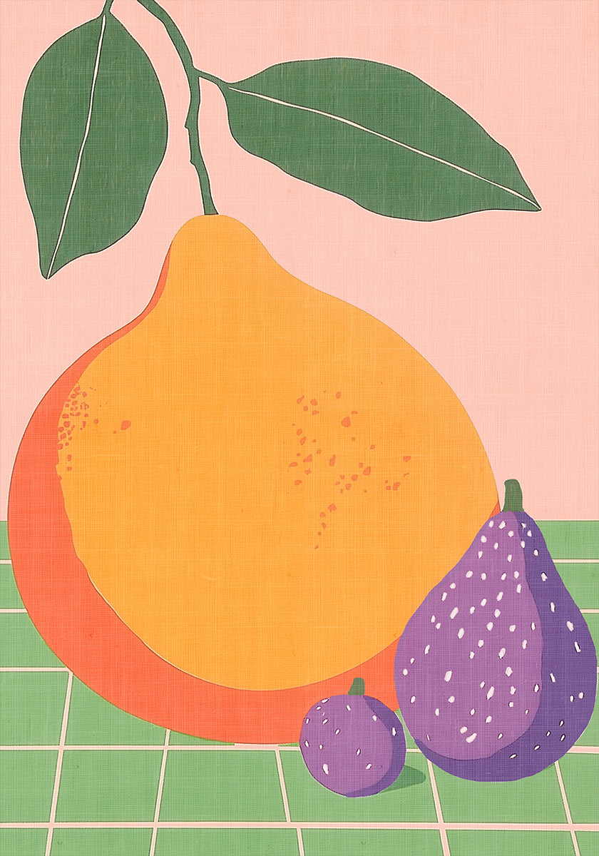 Fruit Illustration Pear and Figs (NEW) - Posterbox