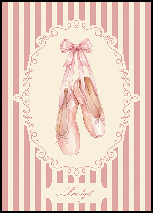 Ballet Baby Name Personal Poster - Posterbox