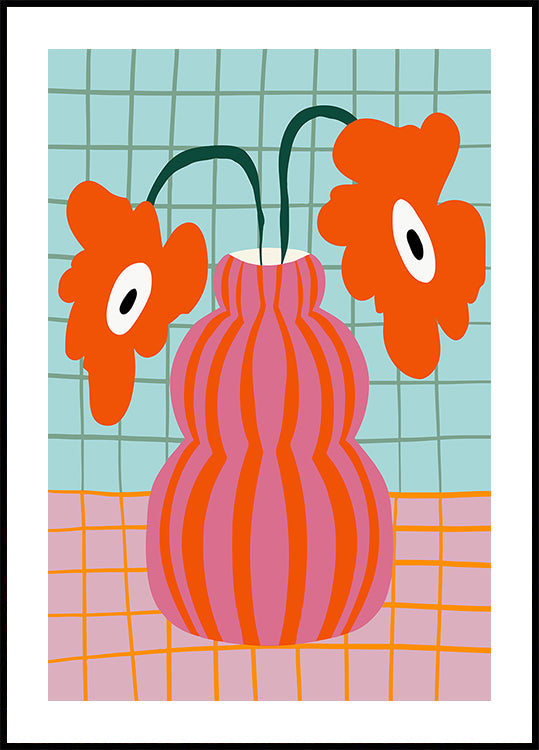 Colorful Clay Blooms Plakat - Posterbox