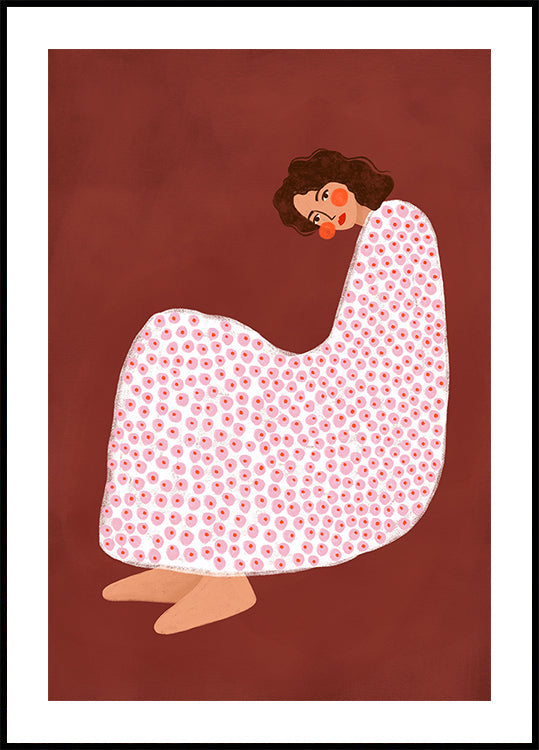 Woman in Dotted Dress Plakat - Posterbox
