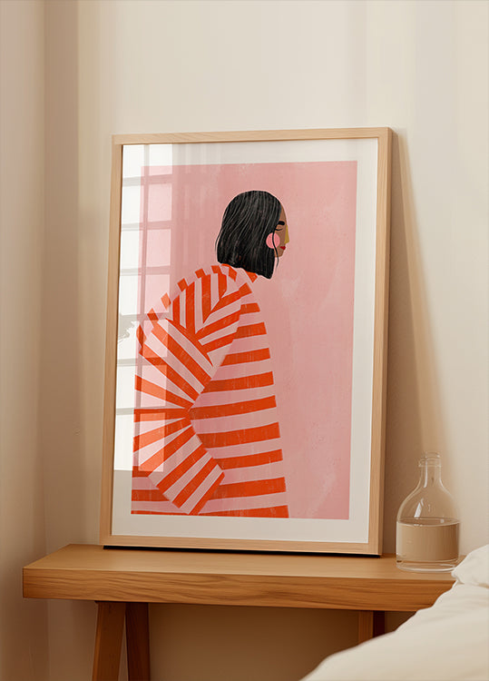 Woman With the Orange Stripes Plakat - Posterbox