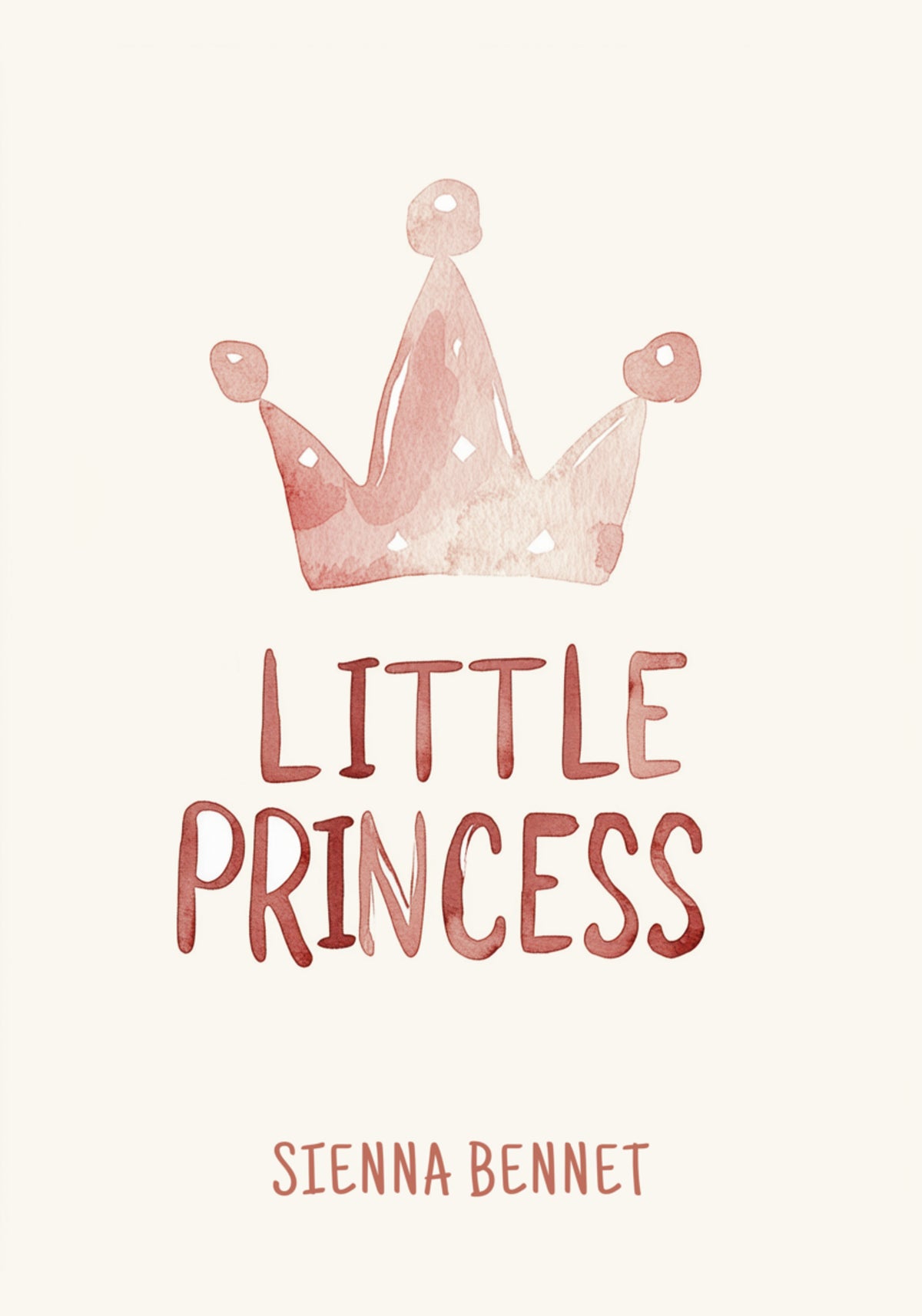 Pintura em aquarela com coroa para uma princesinha