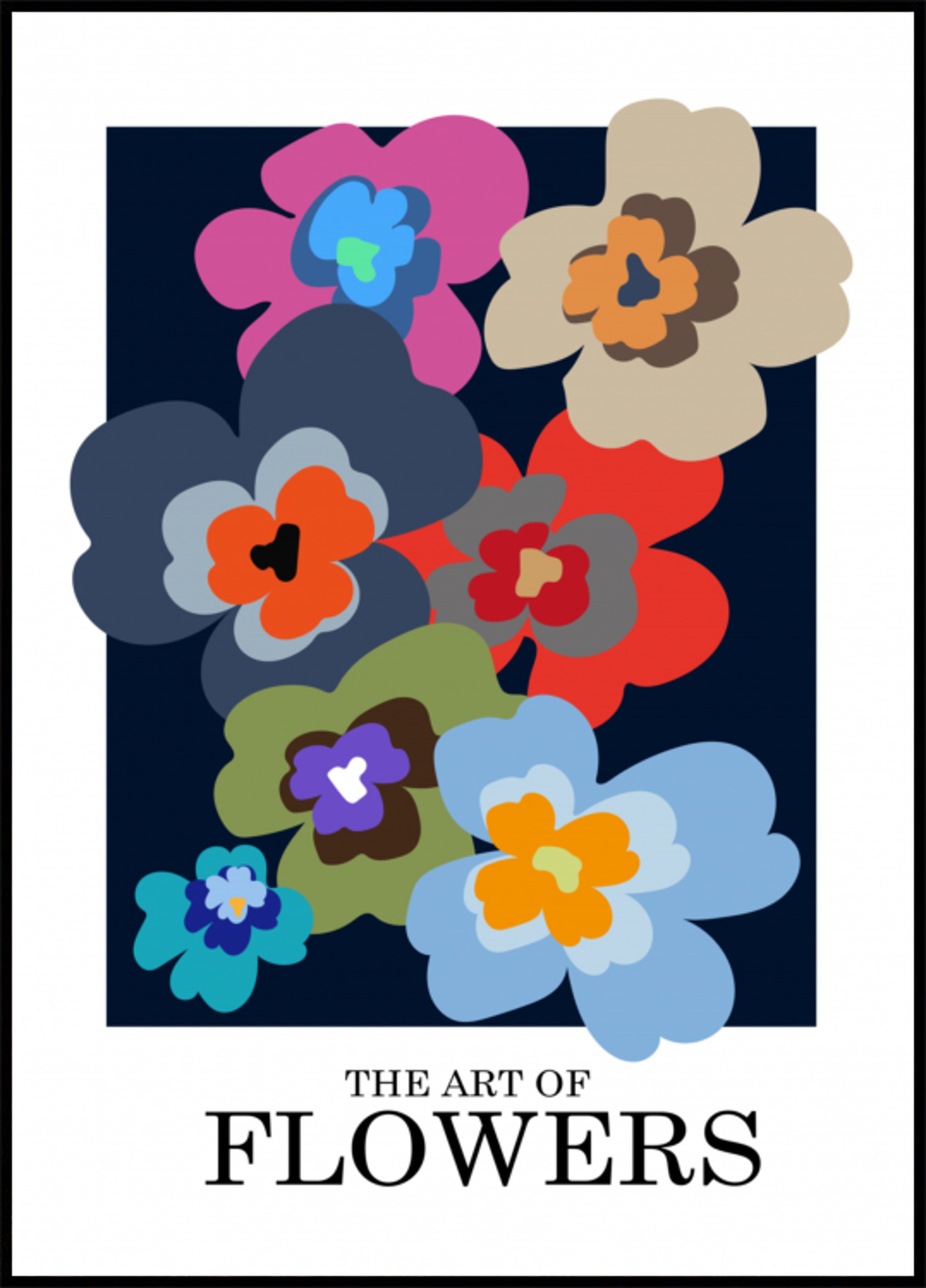 Flores abstratas coloridas
