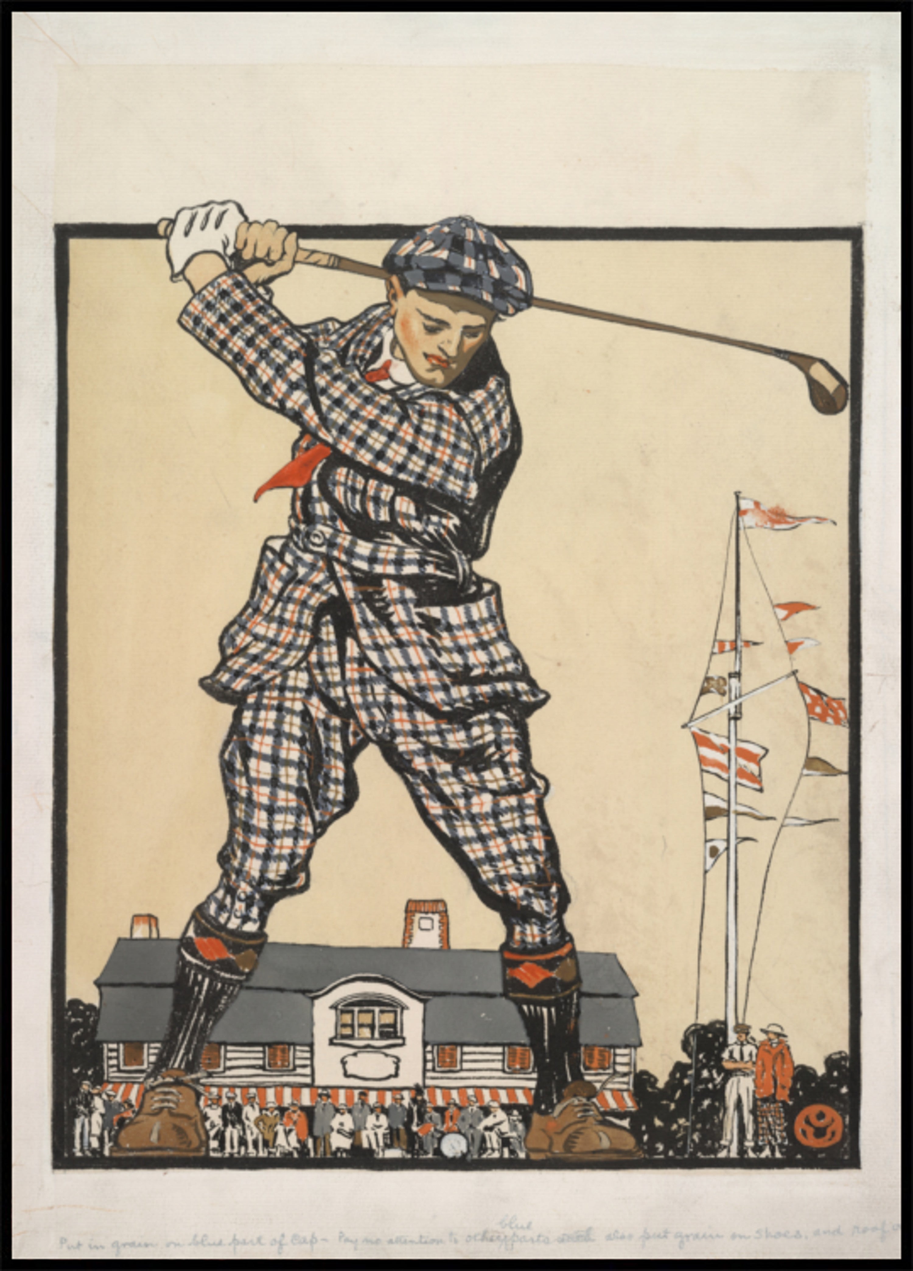 Homem balançando clube de golfe (1915)