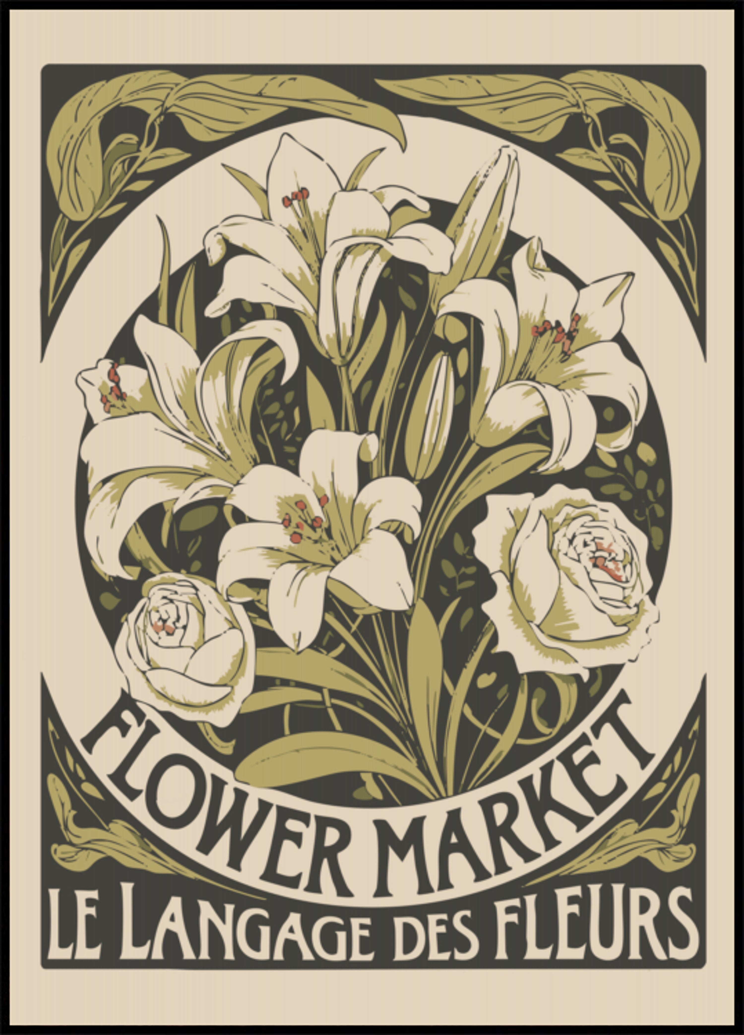 Mercado de flores vintage