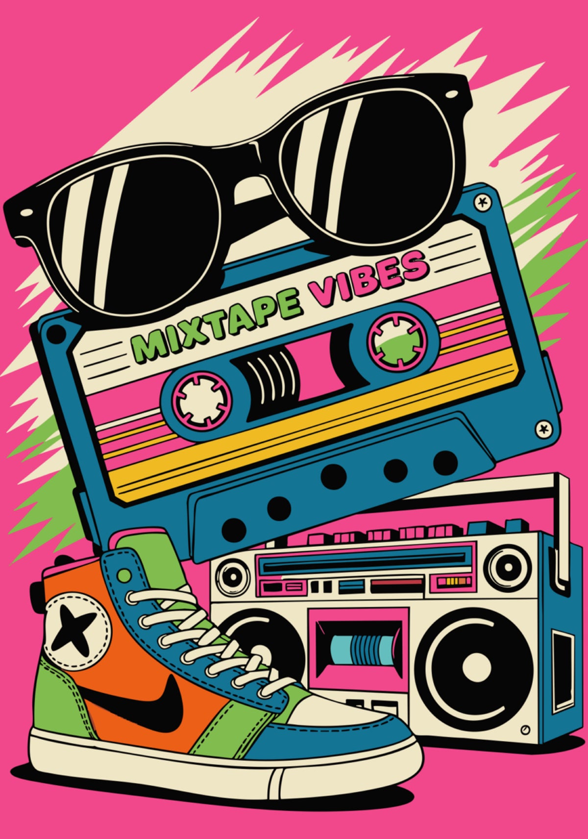 Vibrações de mixtape retrô