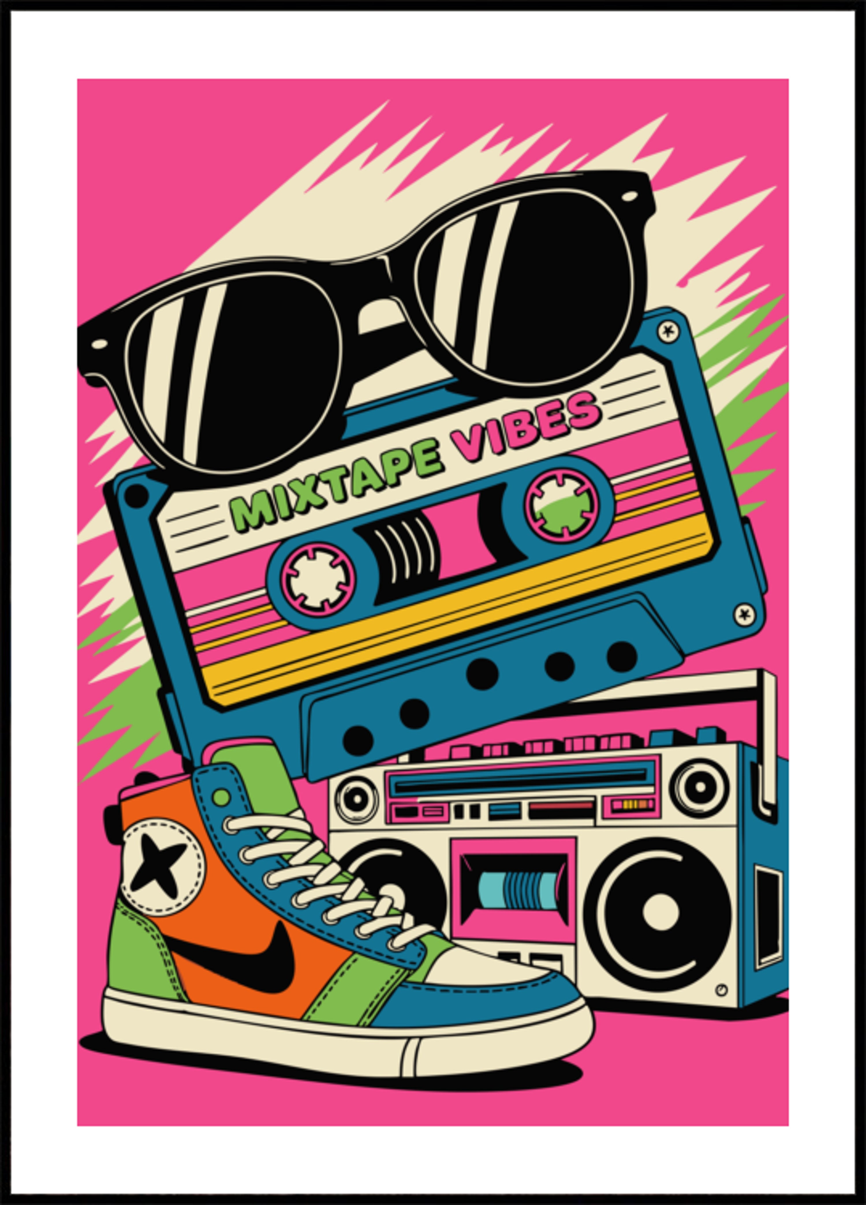 Vibrações de mixtape retrô