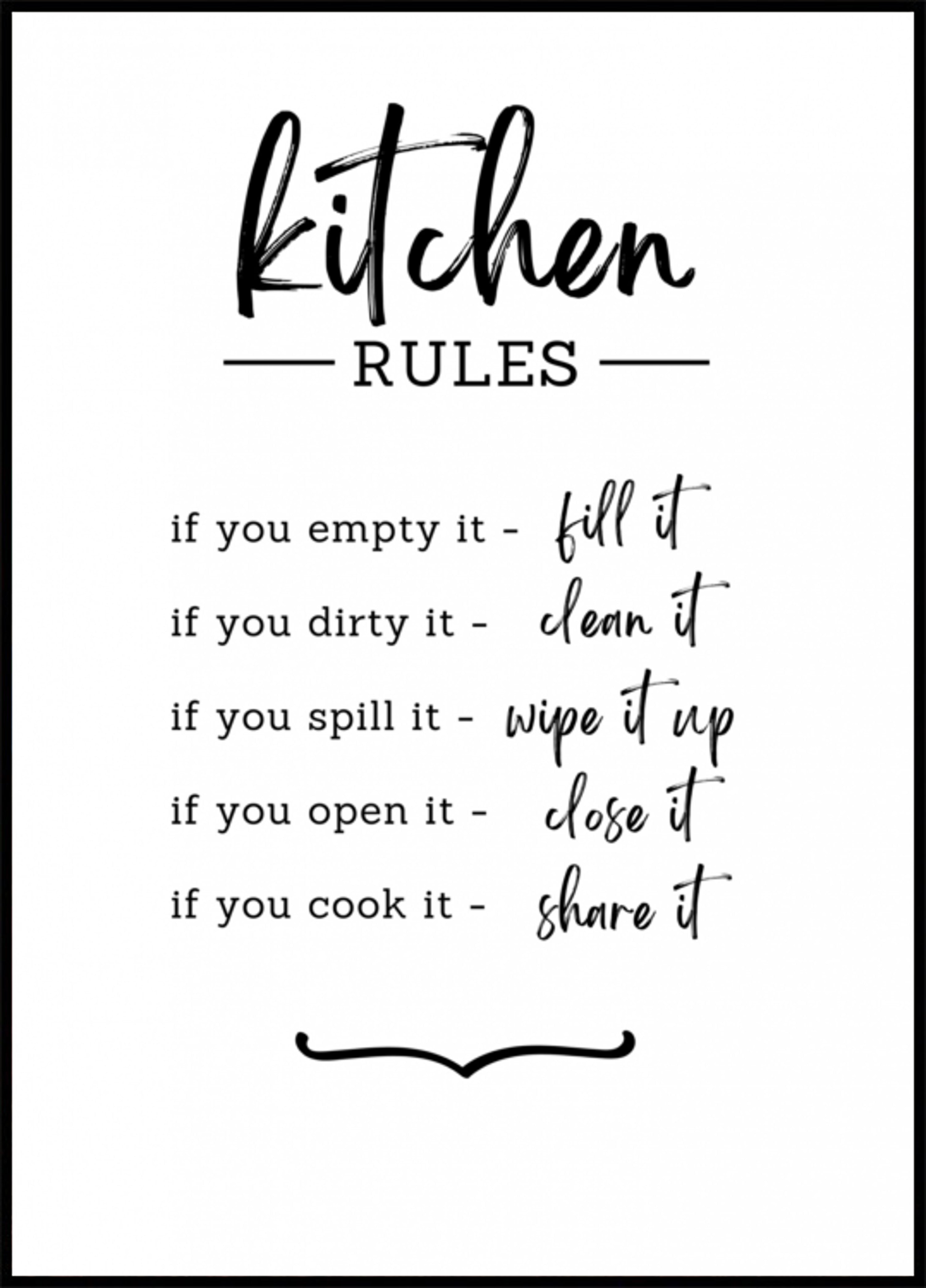 Regras da cozinha moderna