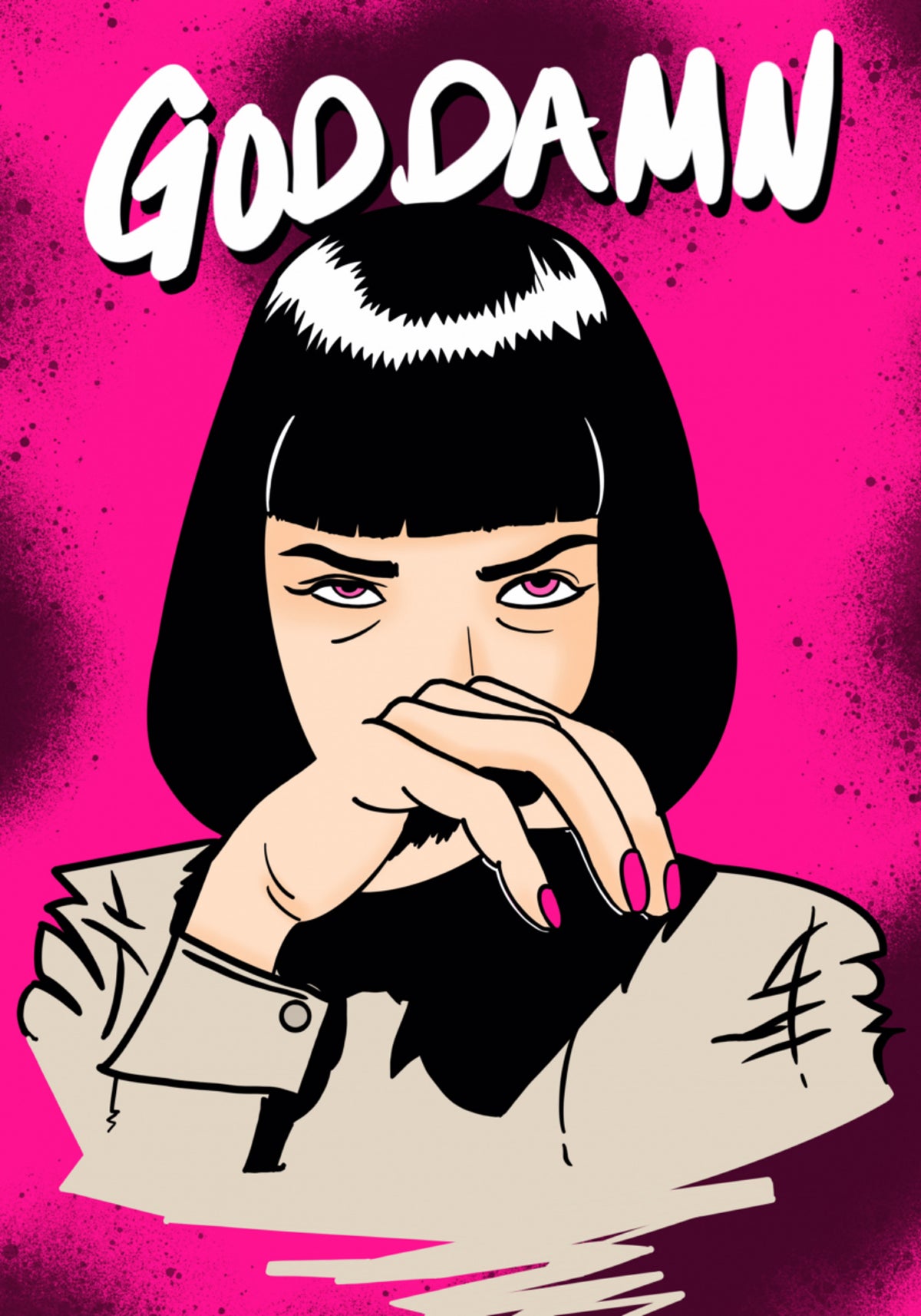 Mulher atrevida da arte pop