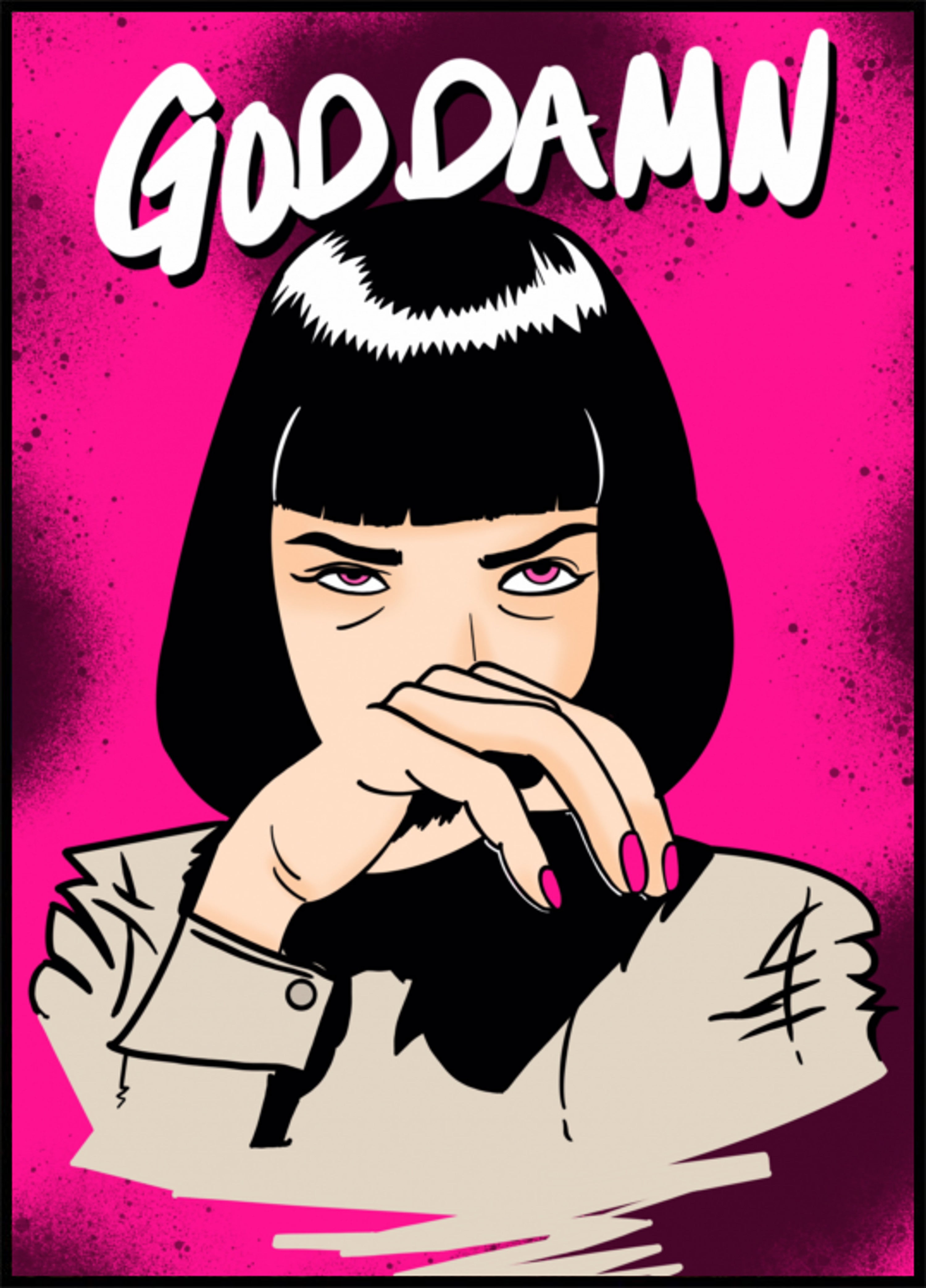 Mulher atrevida da arte pop