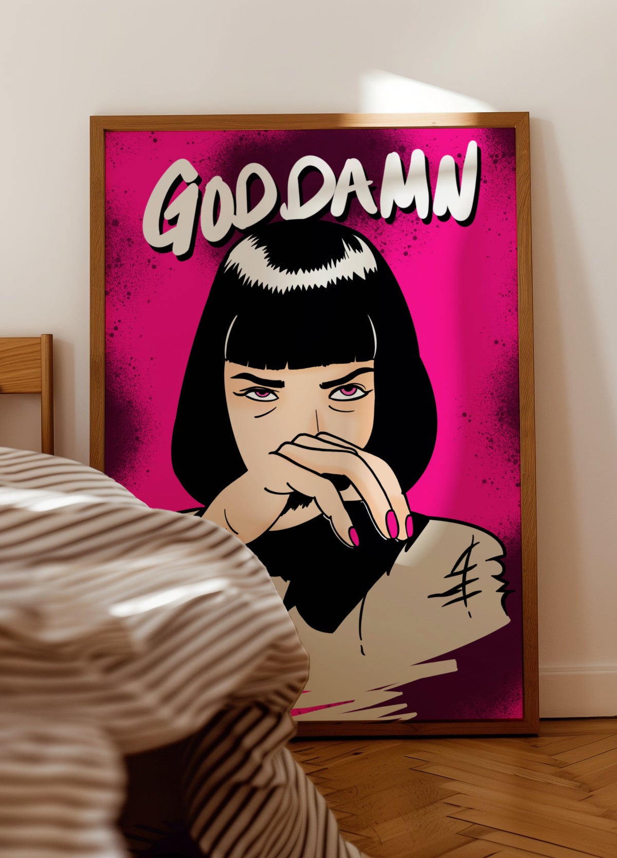Mulher atrevida da arte pop