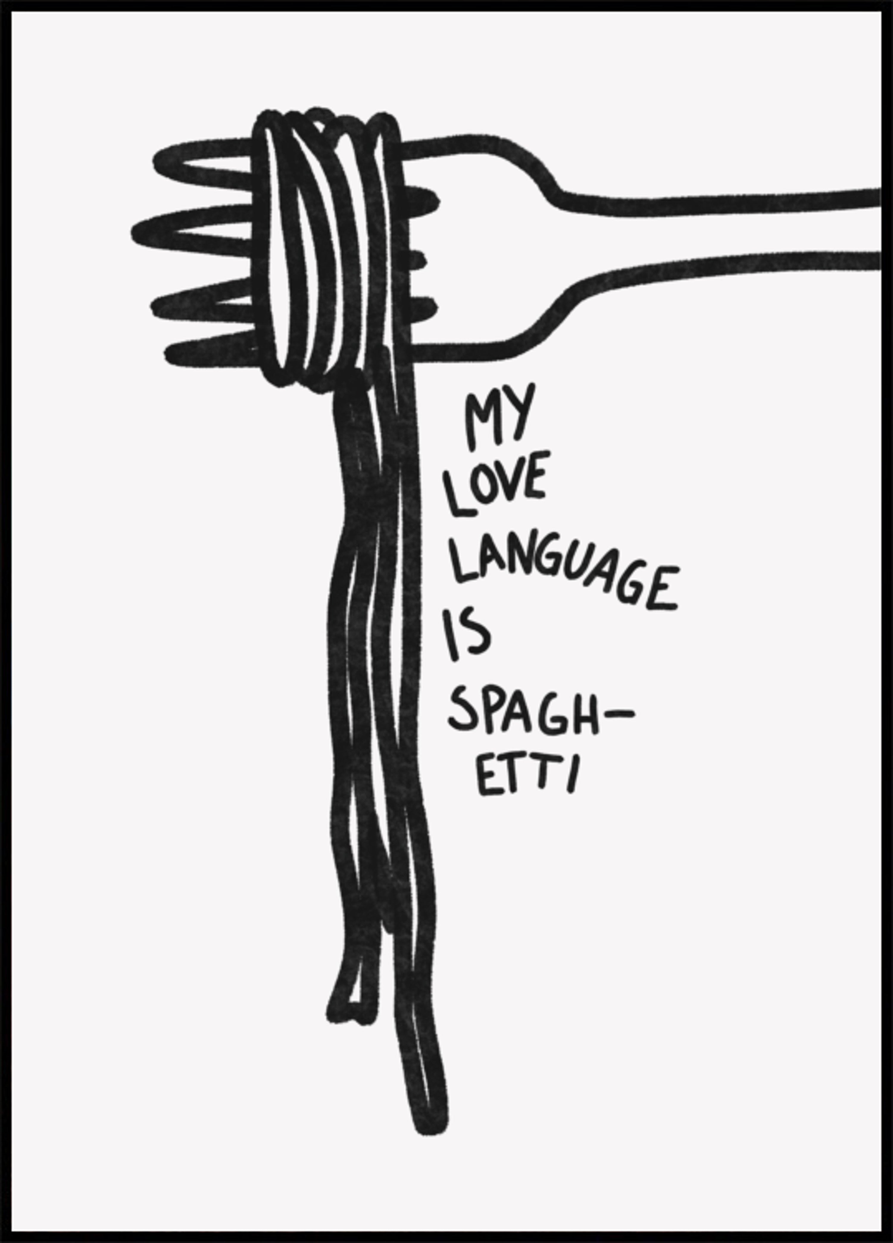 Linguagem do amor do espaguete