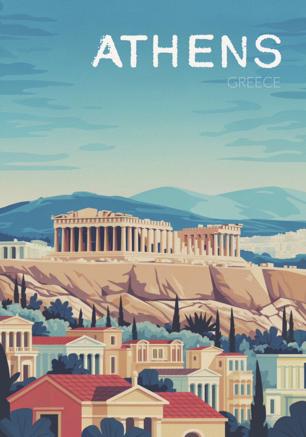 Vista da Acrópole de Atenas