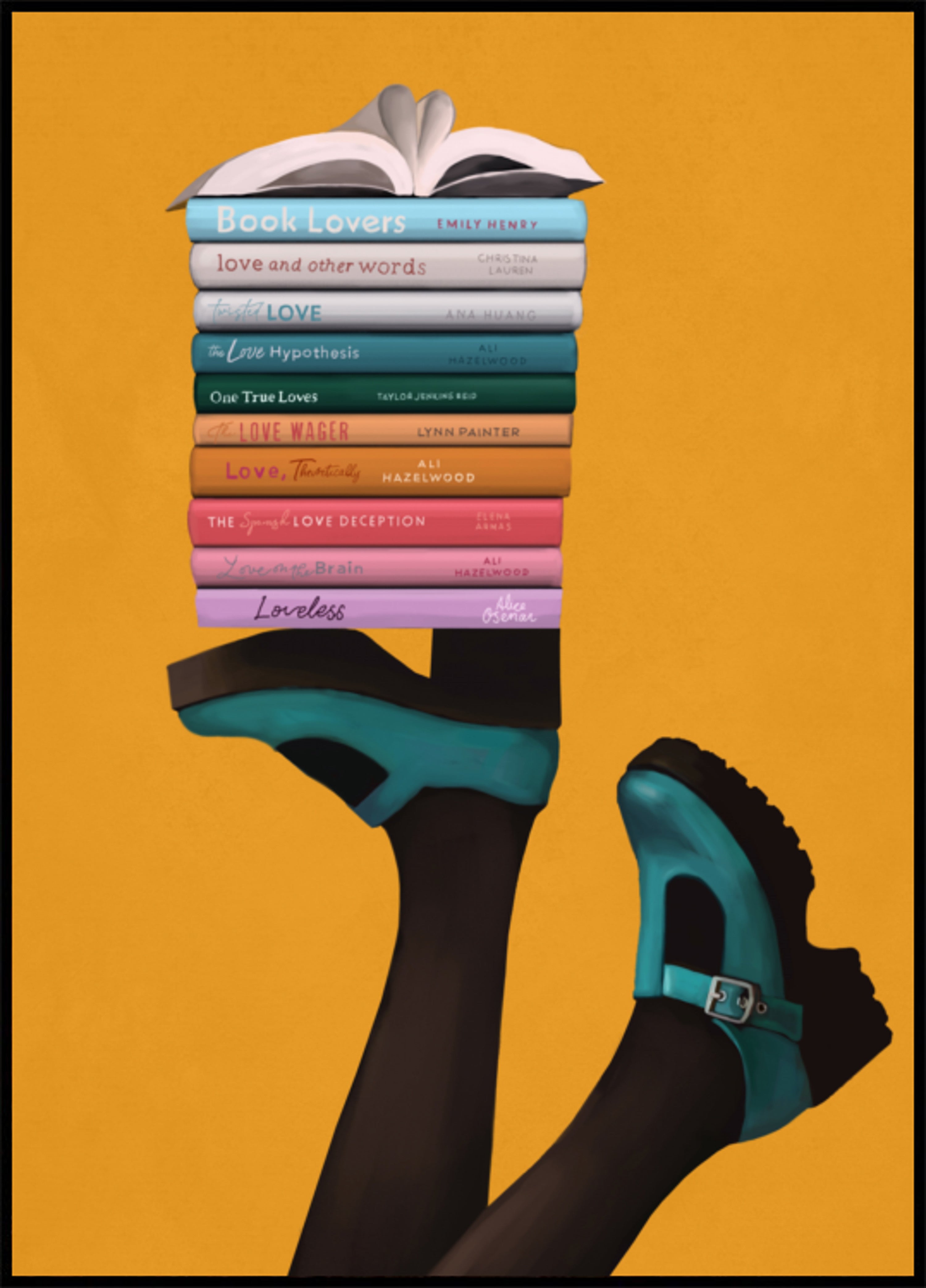 Pés caprichosos de amante de livros