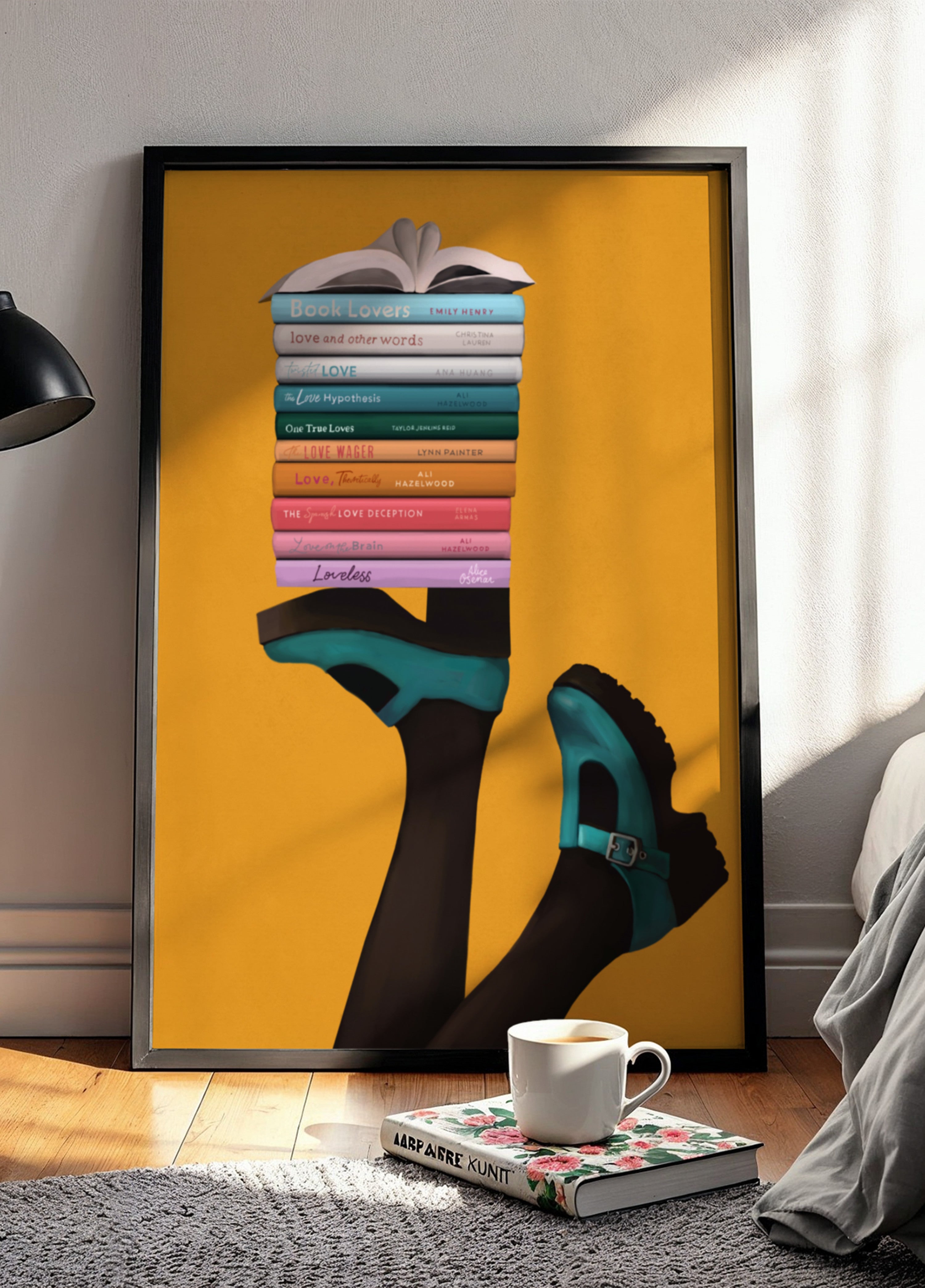 Pés caprichosos de amante de livros