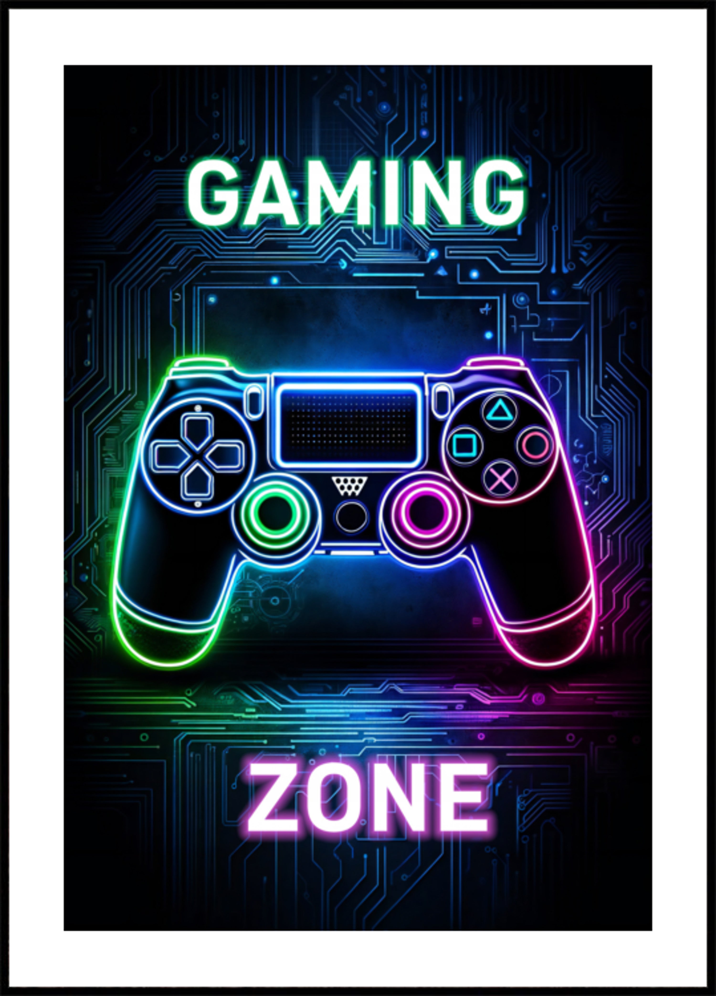 Zona de jogos de néon