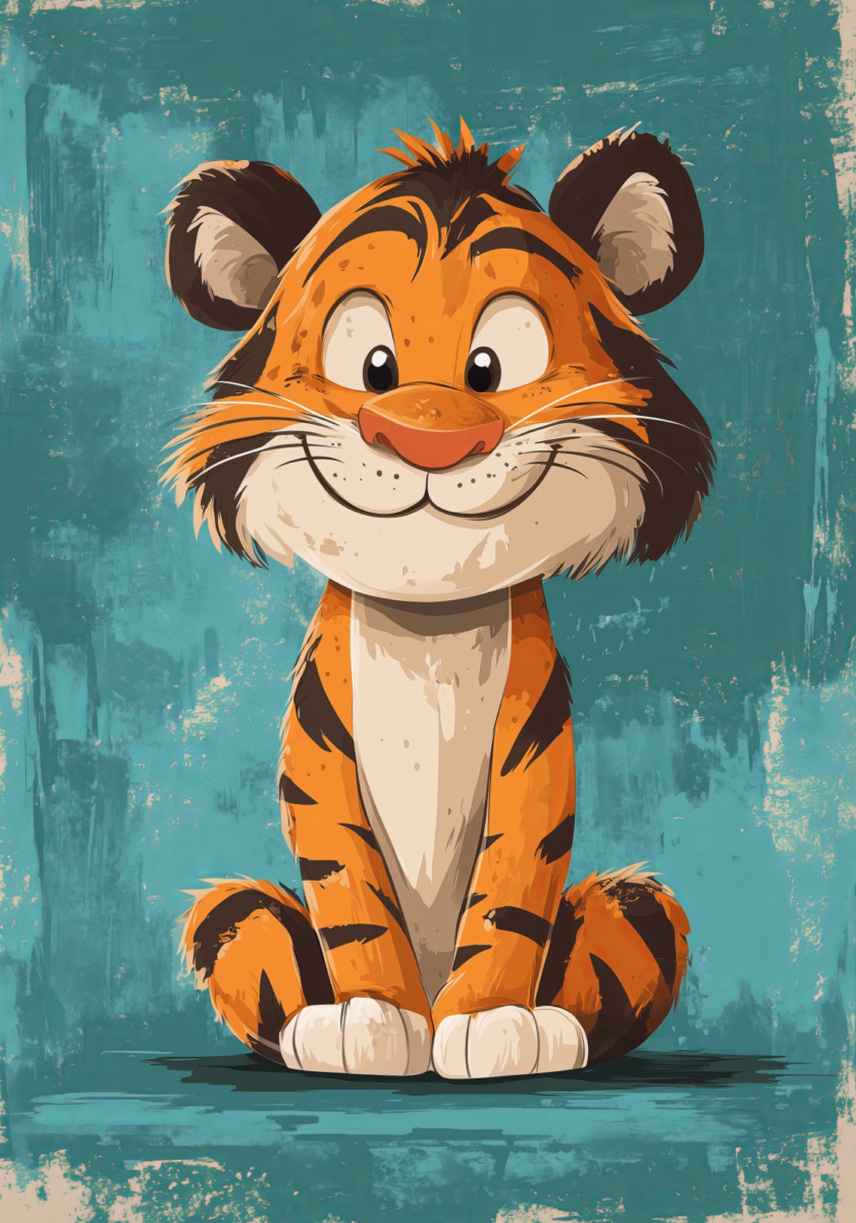 Filhote de tigre feliz