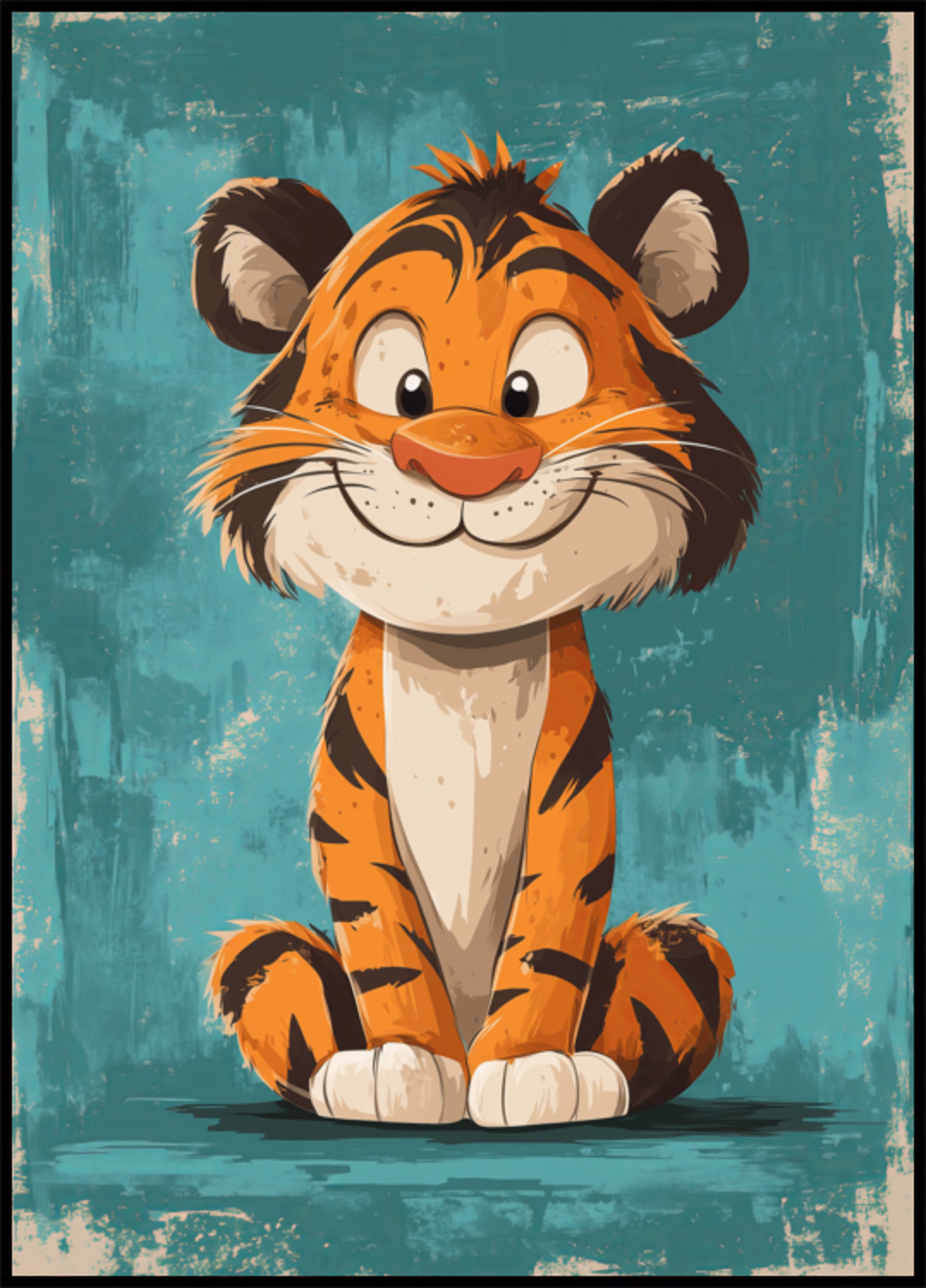 Filhote de tigre feliz