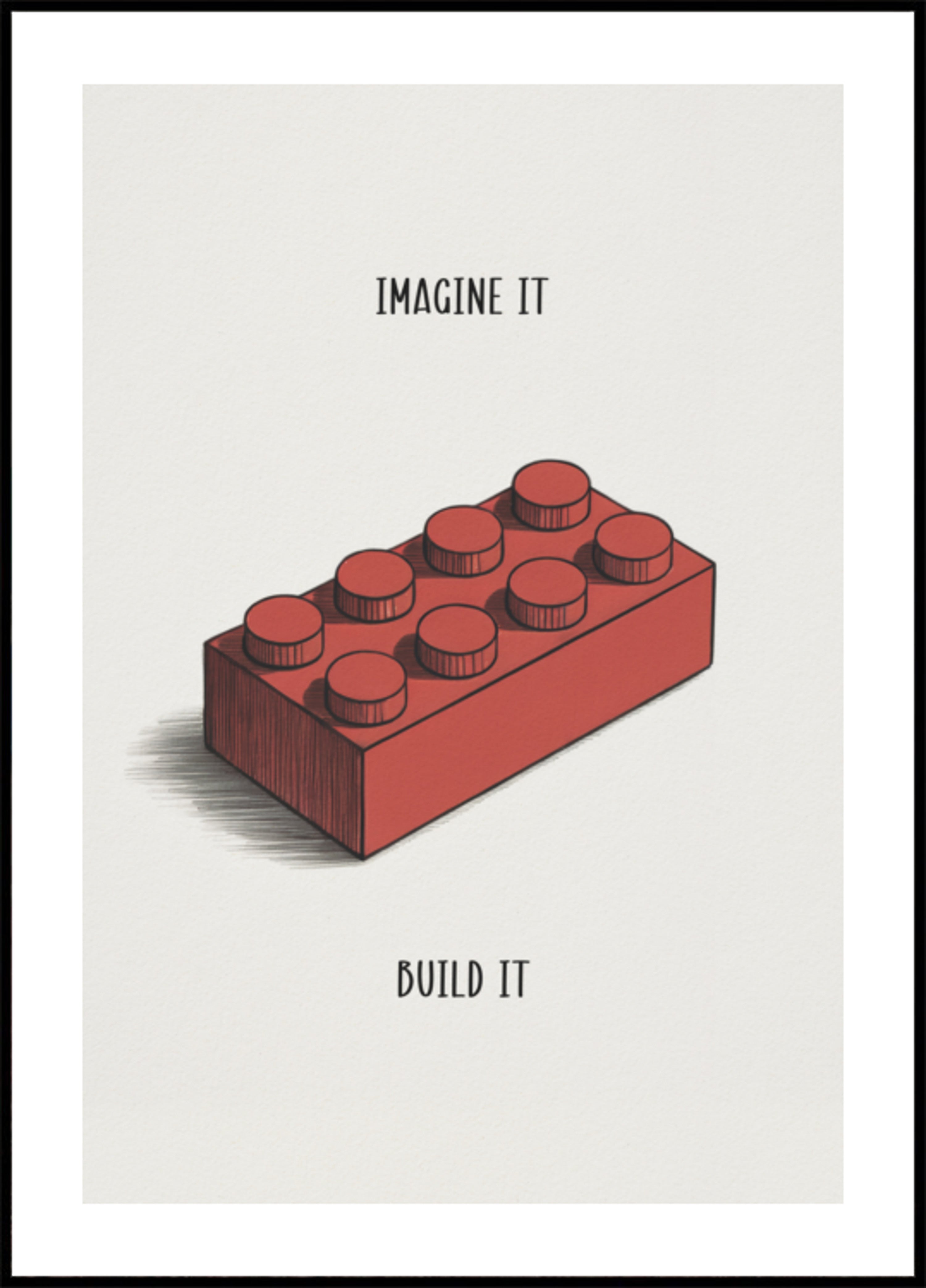 Imagine construir um bloco vermelho
