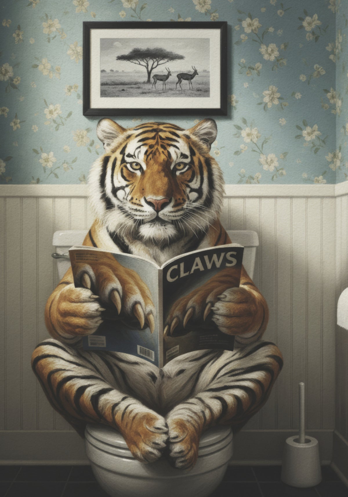 Garras de leitura de tigre caprichosas