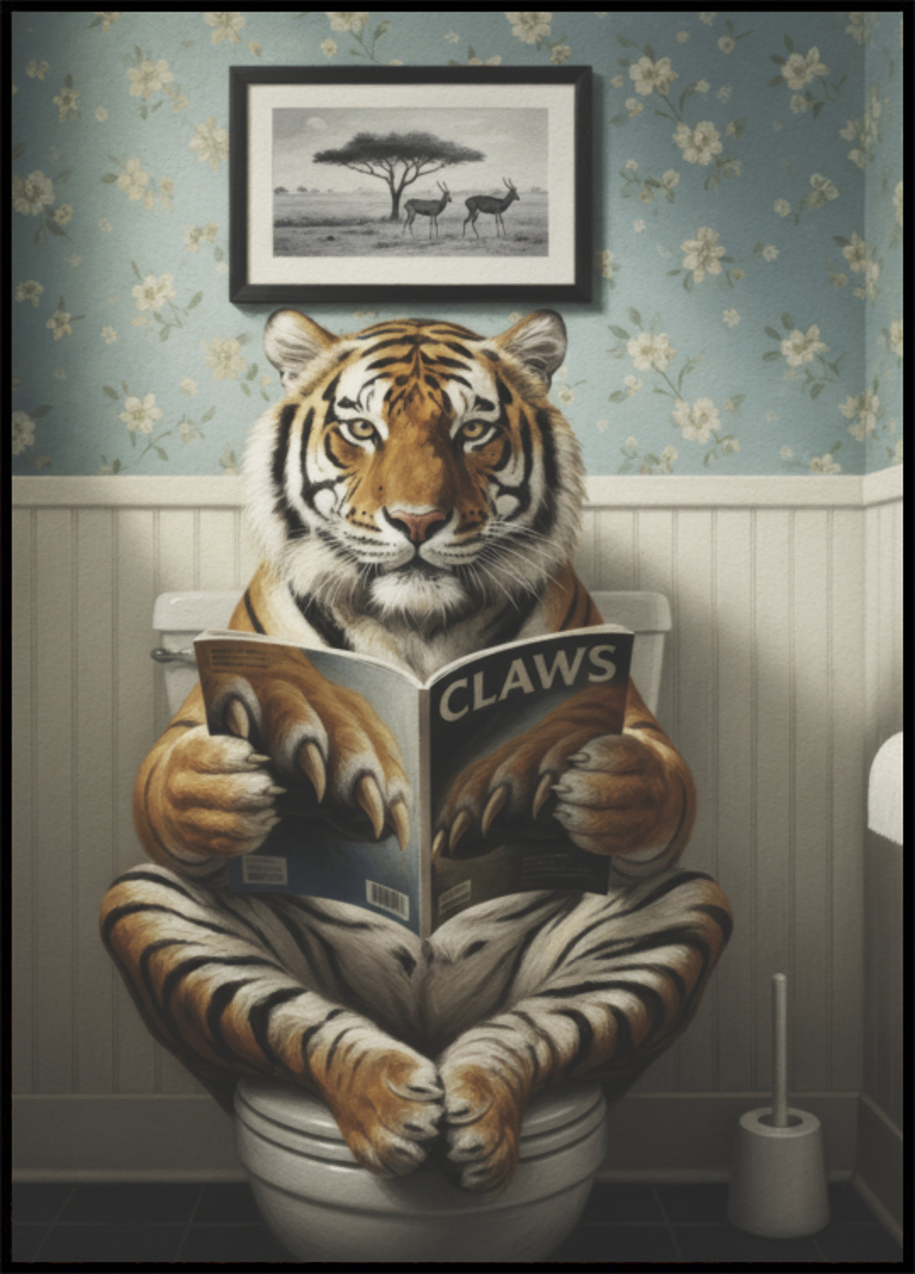 Garras de leitura de tigre caprichosas
