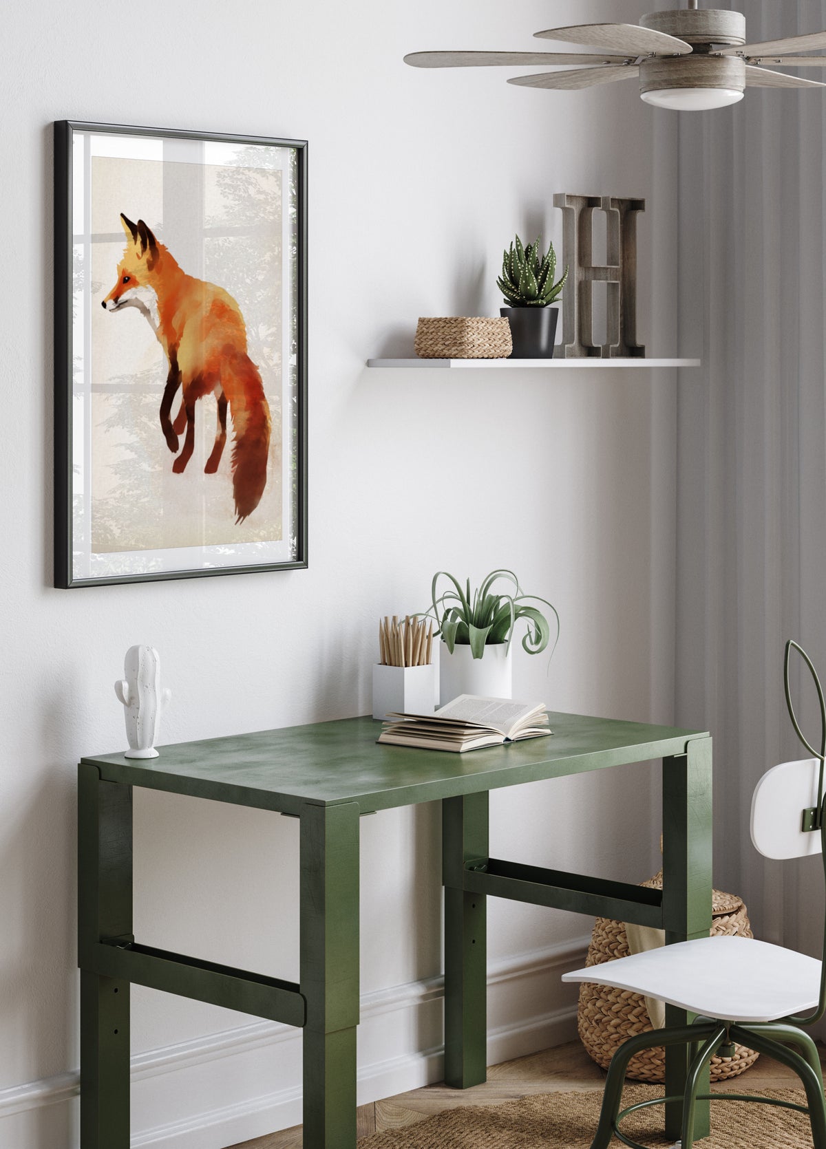 Red Fox Illustration - Posterbox