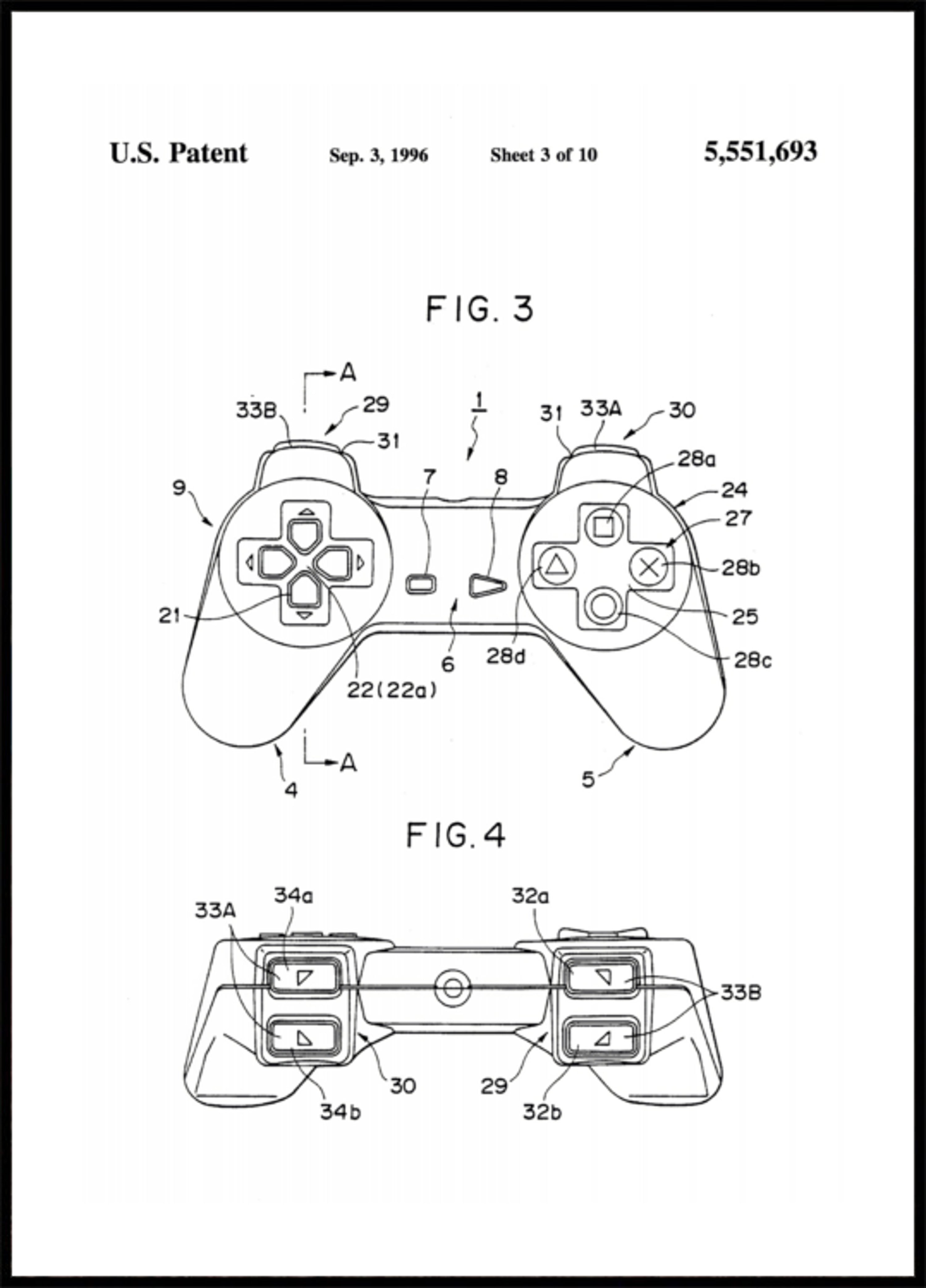 Design clássico de controlador de jogo