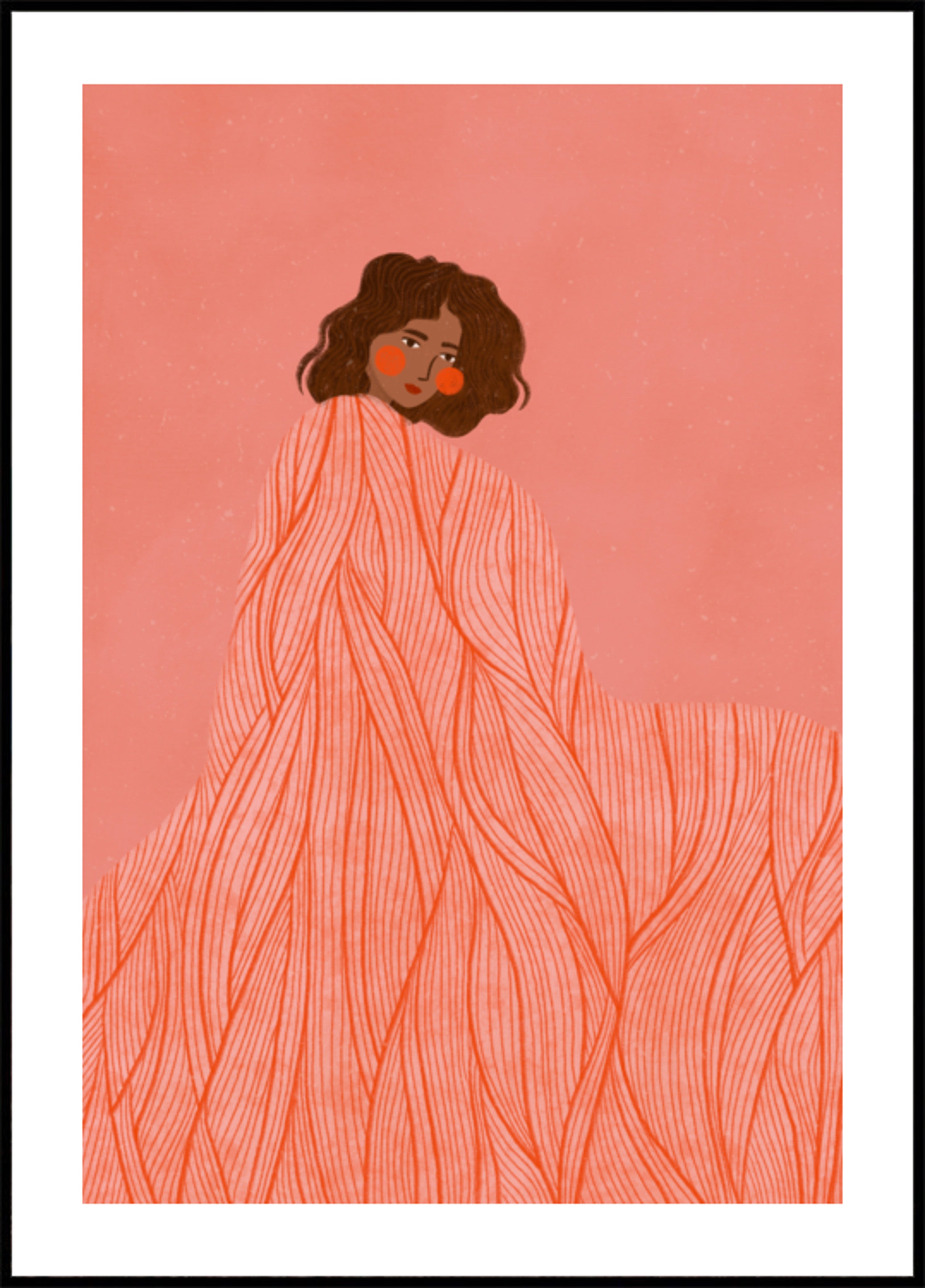Mulher coral sonhando