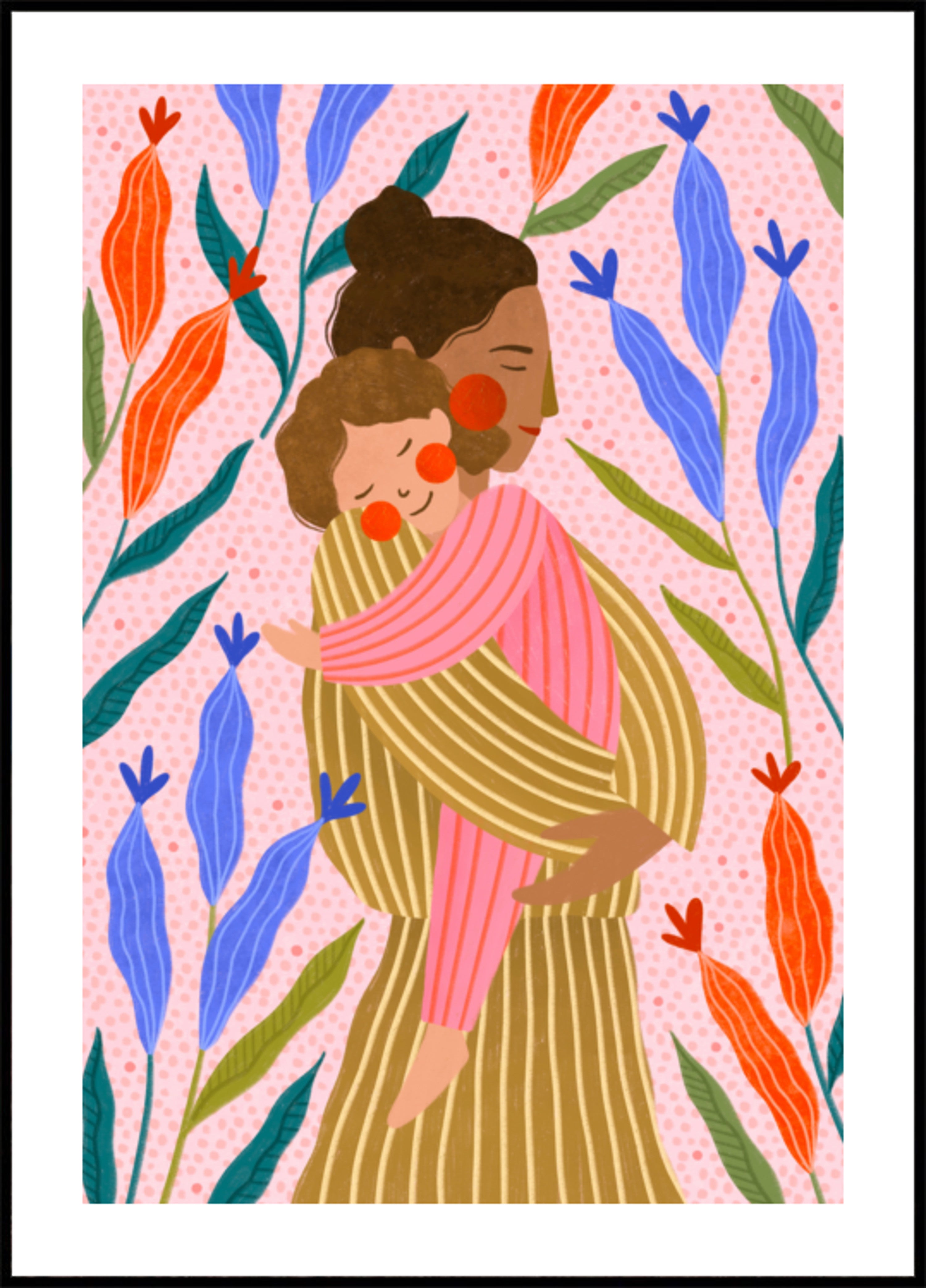 Abraço gentil de mãe