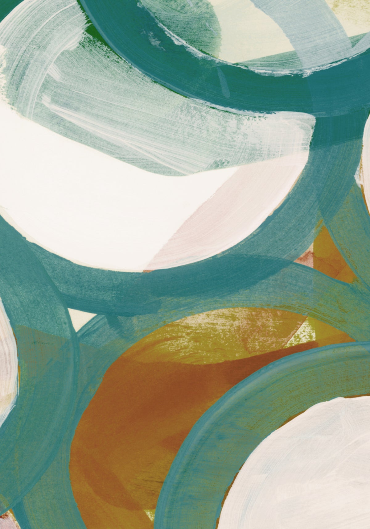 Curvas Azul-petróleo Abstratas