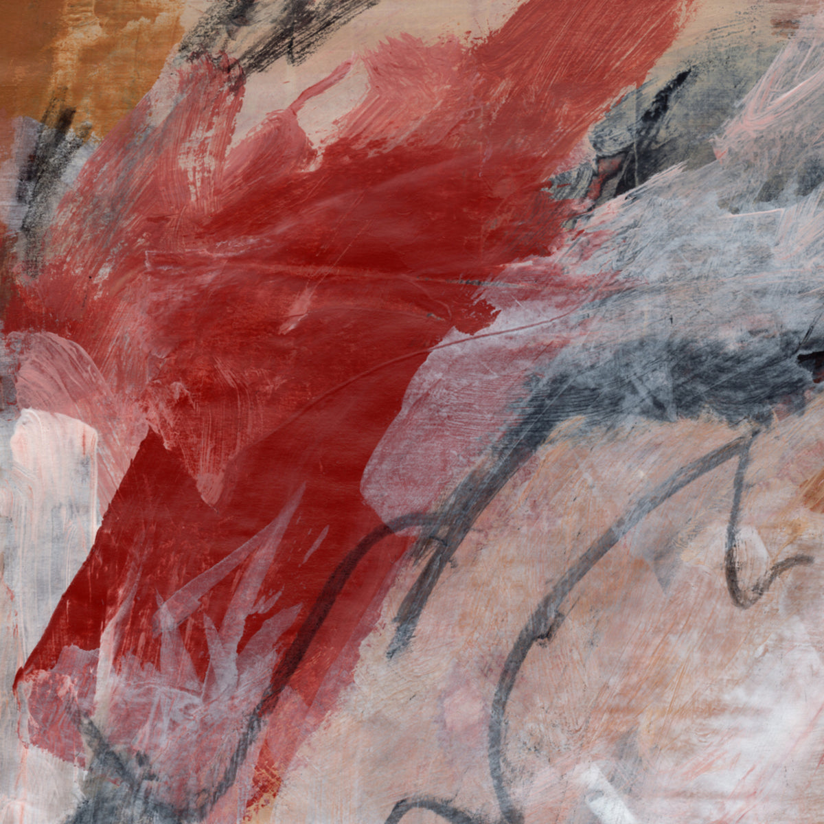 Pinceladas abstratas vermelhas