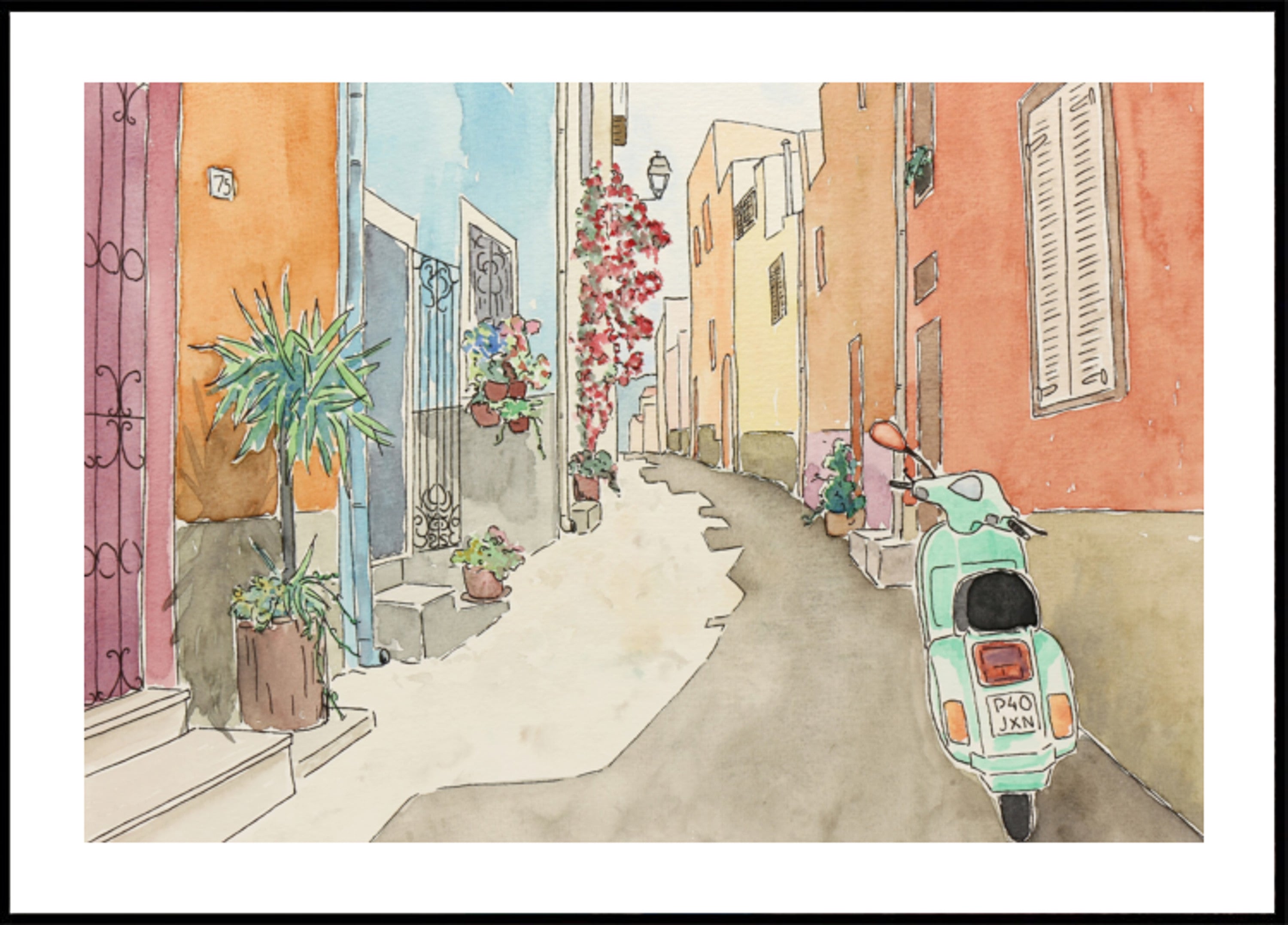 Charmosa Scooter de Rua Europeia